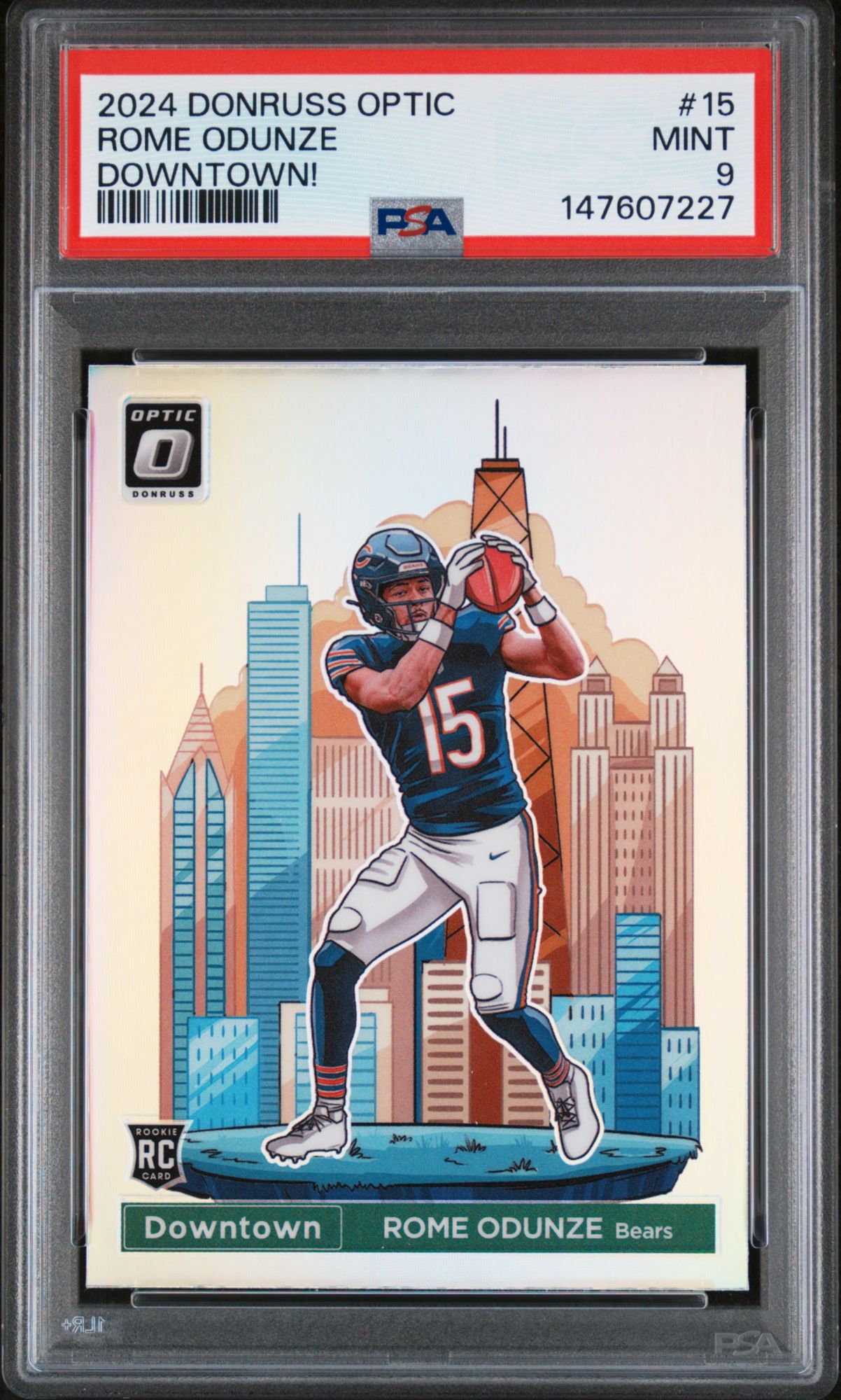 2024 Panini Donruss Optic Downtown! 15 Rome Odunze PSA 9 | Dick's
