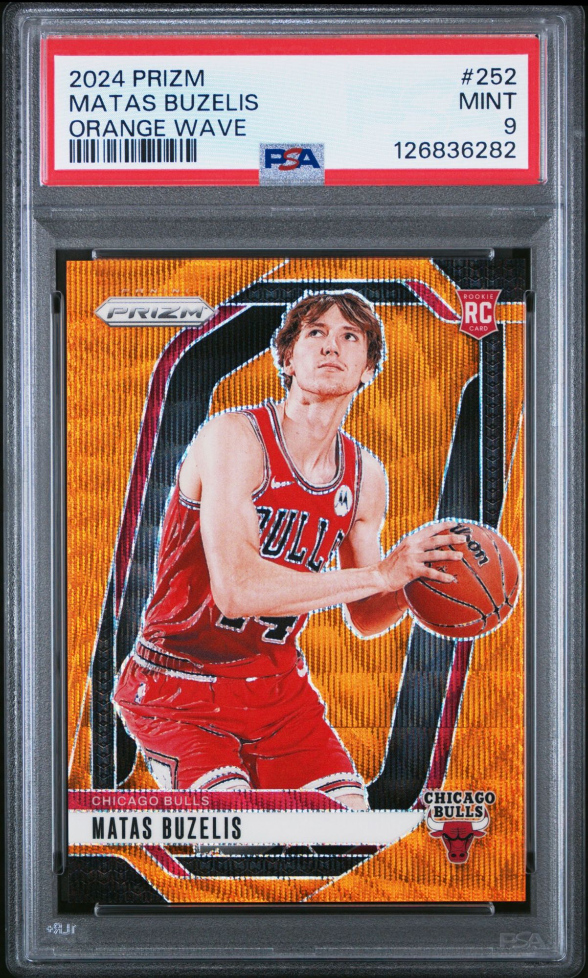 2024 Panini Prizm 252 Matas Buzelis Orange Wave PSA 9 | Dick's