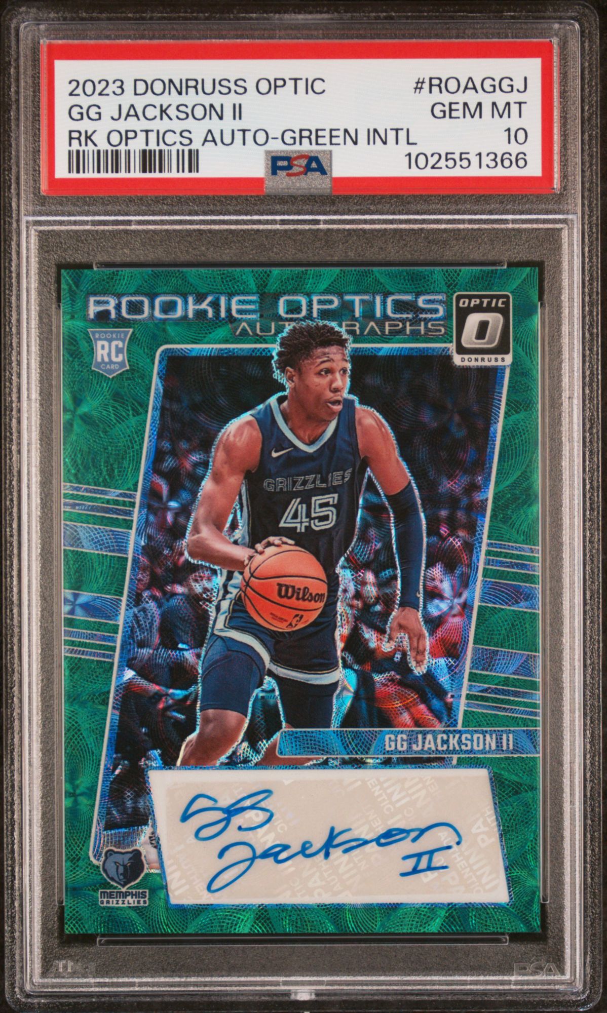 2023 Panini Donruss Optic Rookie Optics Autographs Roaggj Gg