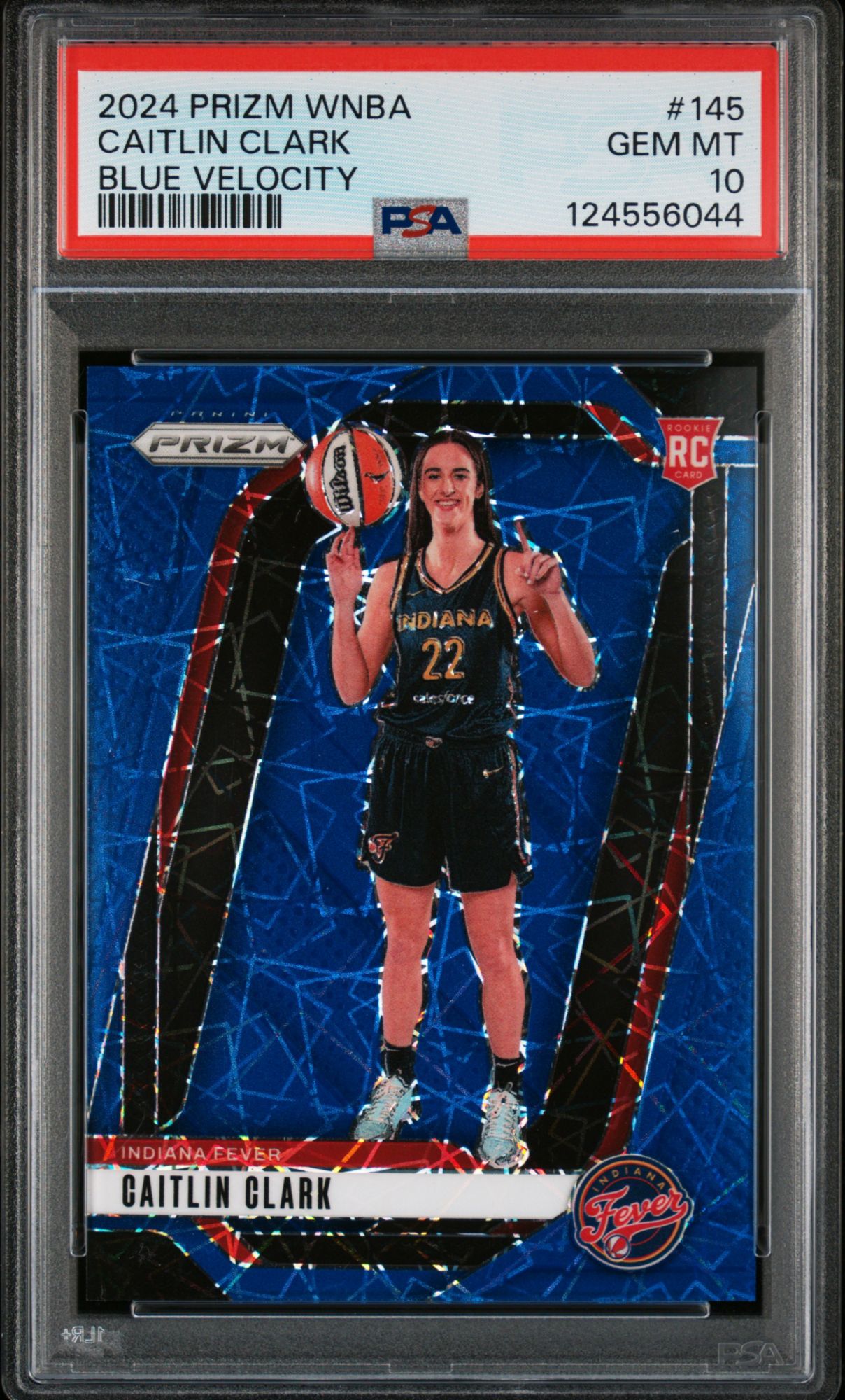 2024 Panini Prizm Wnba 145 Caitlin Clark Blue Velocity PSA 10