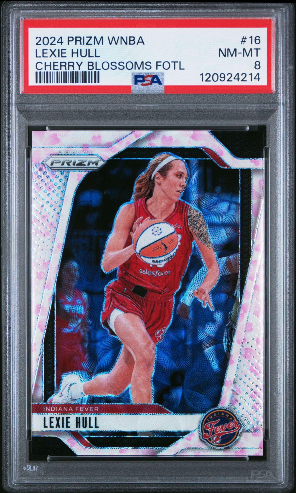 2024 Panini Prizm Wnba 16 Lexie Hull Cherry Blossoms Fotl PSA 8