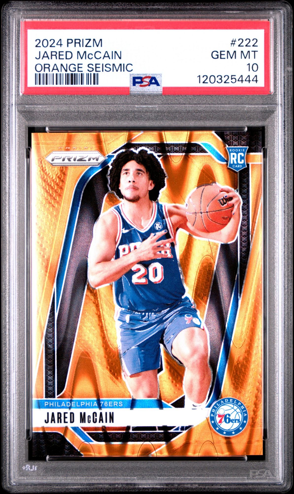 2024 Panini Prizm 222 Jared Mccain Orange Seismic PSA 10 | Dick's