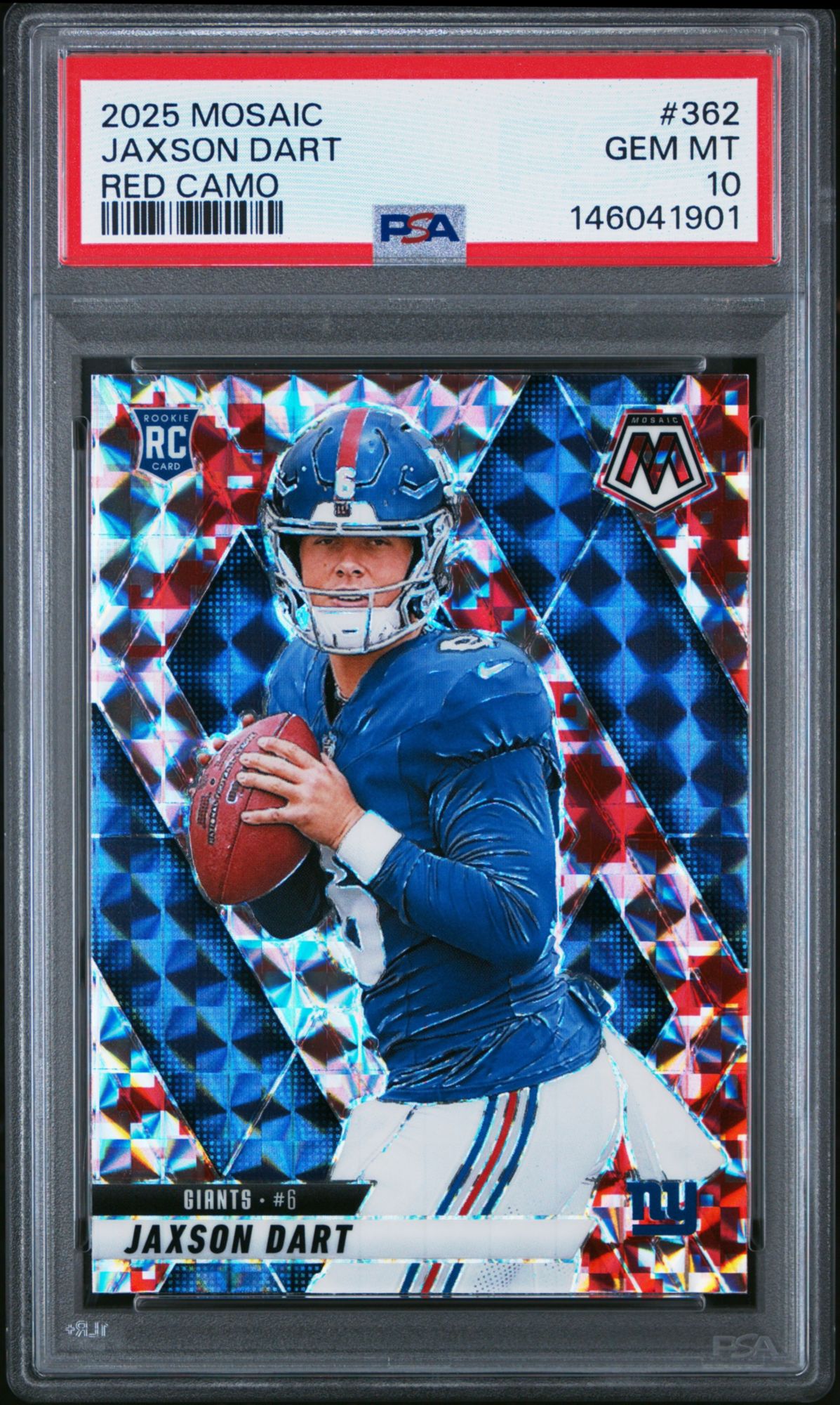 2025 Panini Mosaic 362 Jaxson Dart Red Camo PSA 10 | Dick's