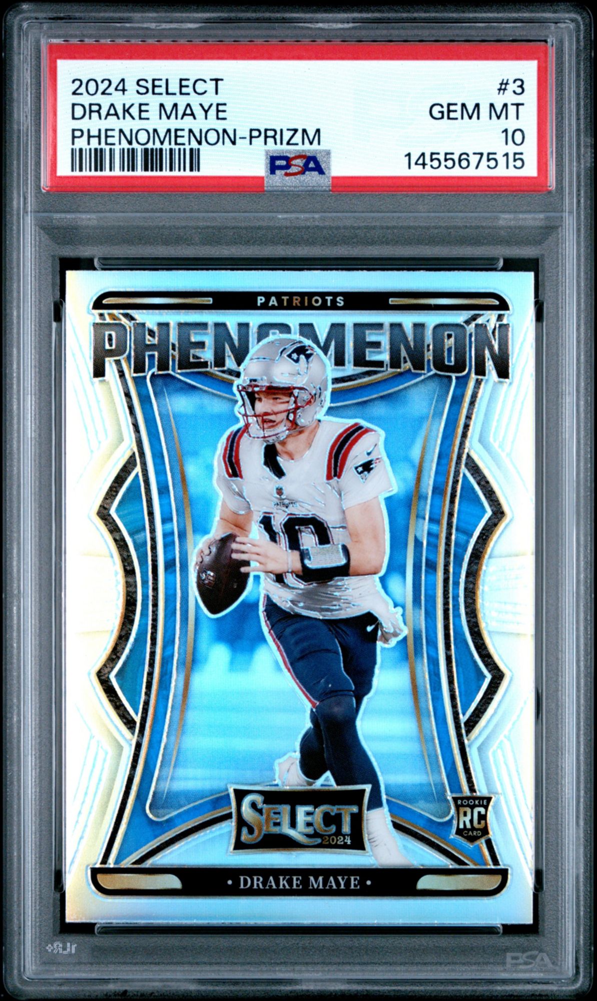 2024 Panini Select Phenomenon 3 Drake Maye Prizm PSA 10 | Dick's