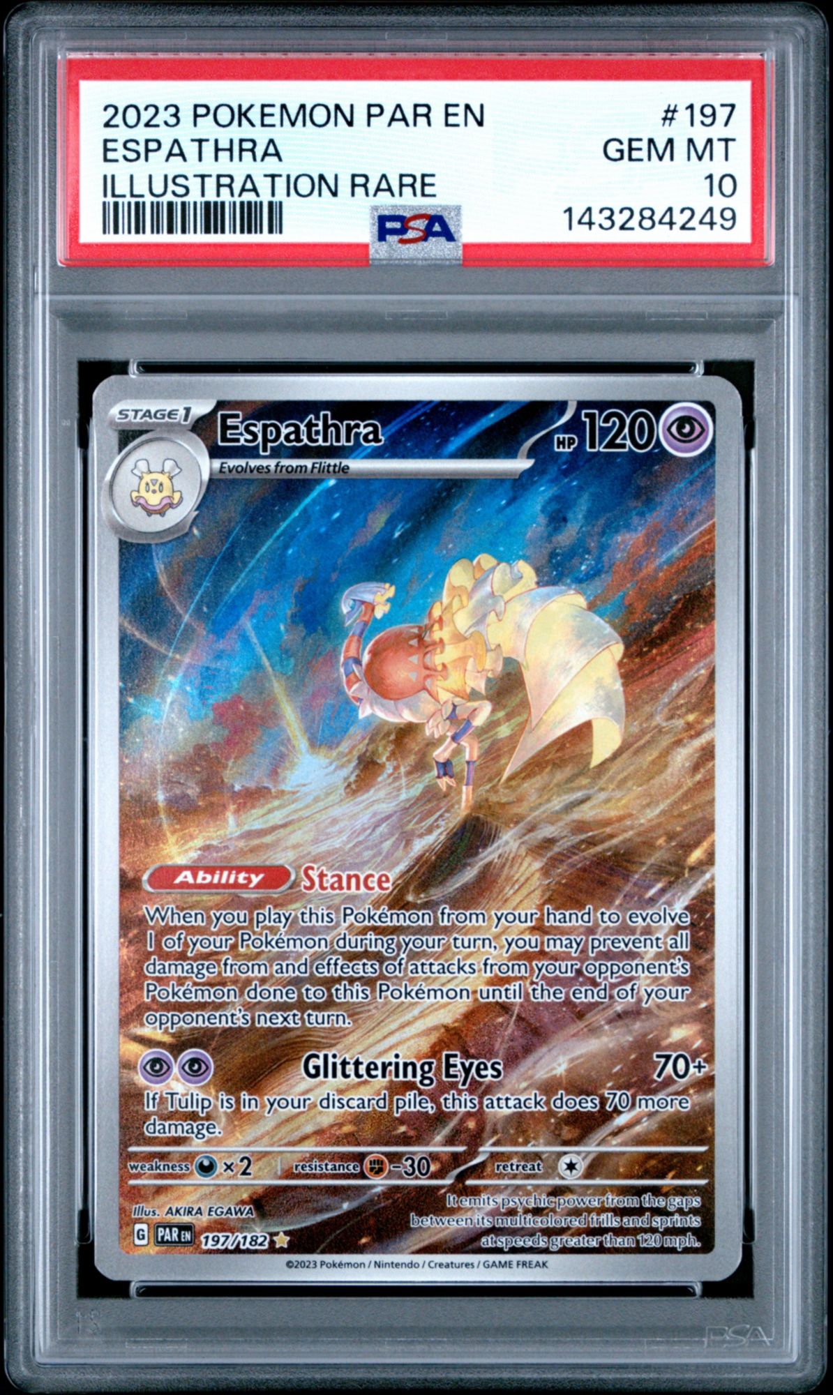 espathra pokemon card price ex (23) Psychic / 120 / Stage 1 Card Text 2023 Pokemon Par En-Paradox Rift