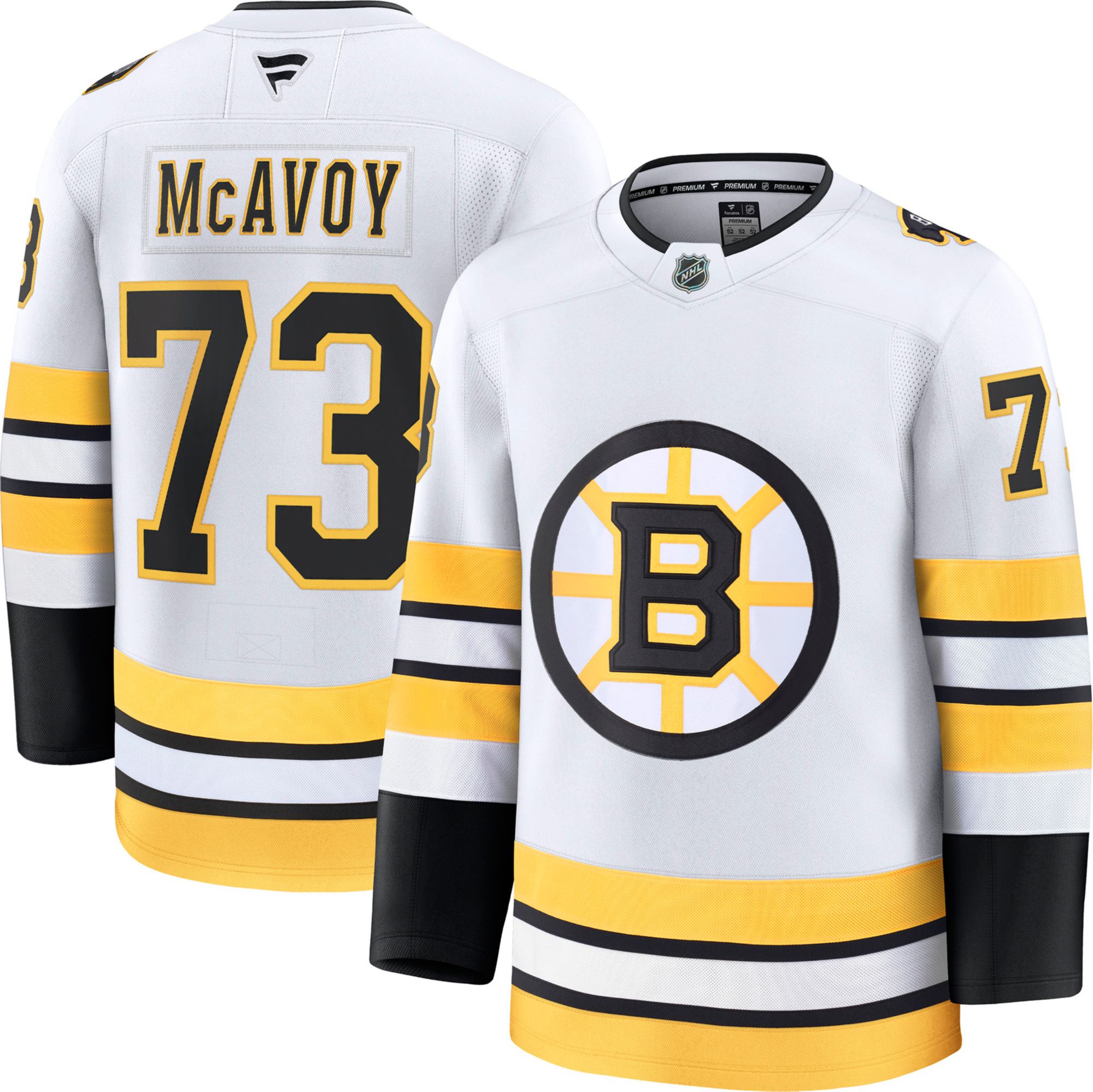 NHL Men's Boston Bruins Charlie McAvoy #73 White Premium Authentic