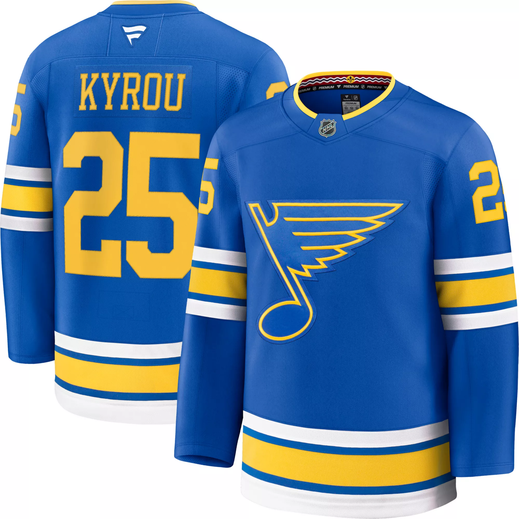 Fanatics Men's St. Louis Blues Blue Jordan Kyrou #25 Home Authentic Jersey
