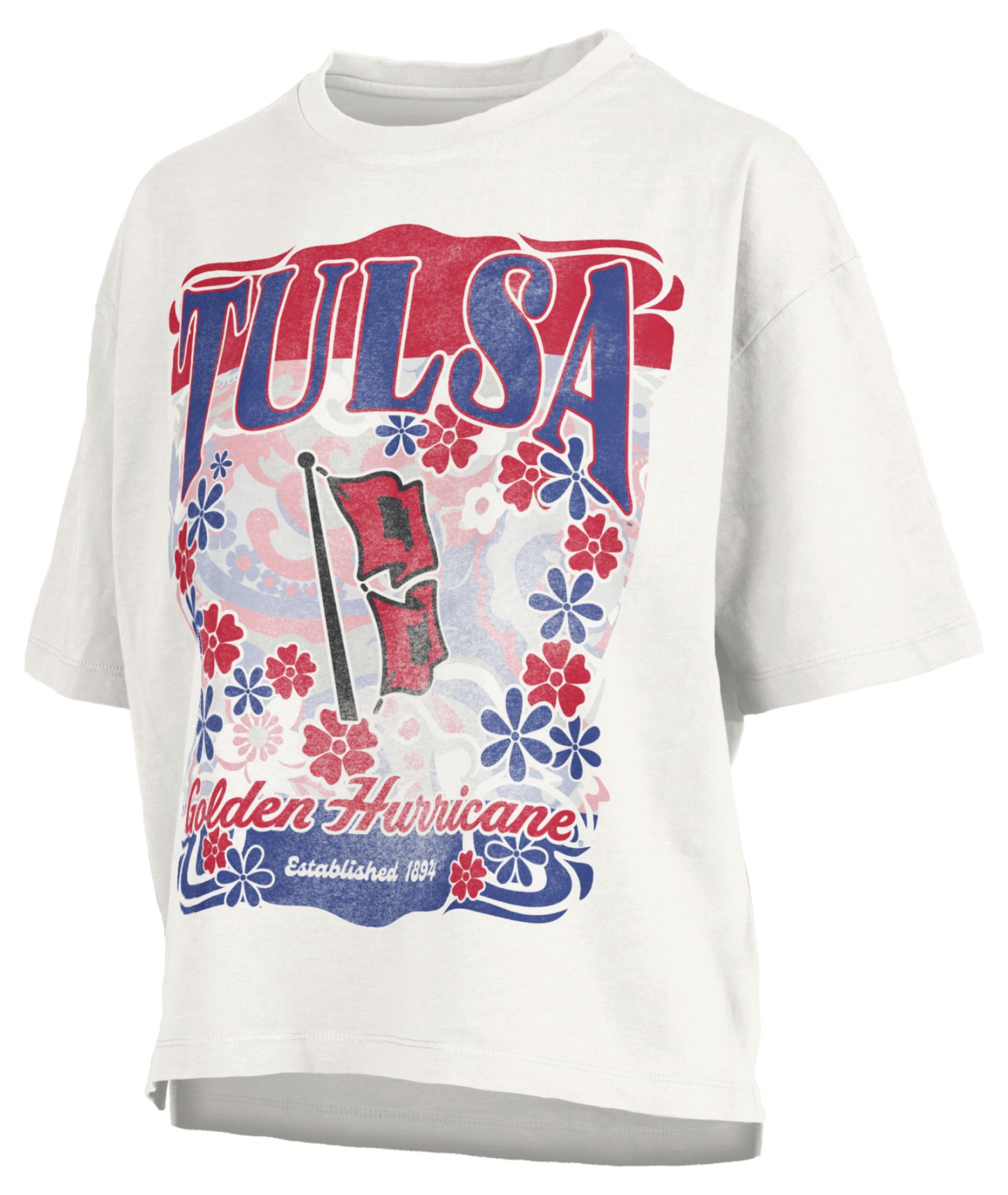 Pressbox Women's Tulsa Golden Hurricane White Marley T-Shirt