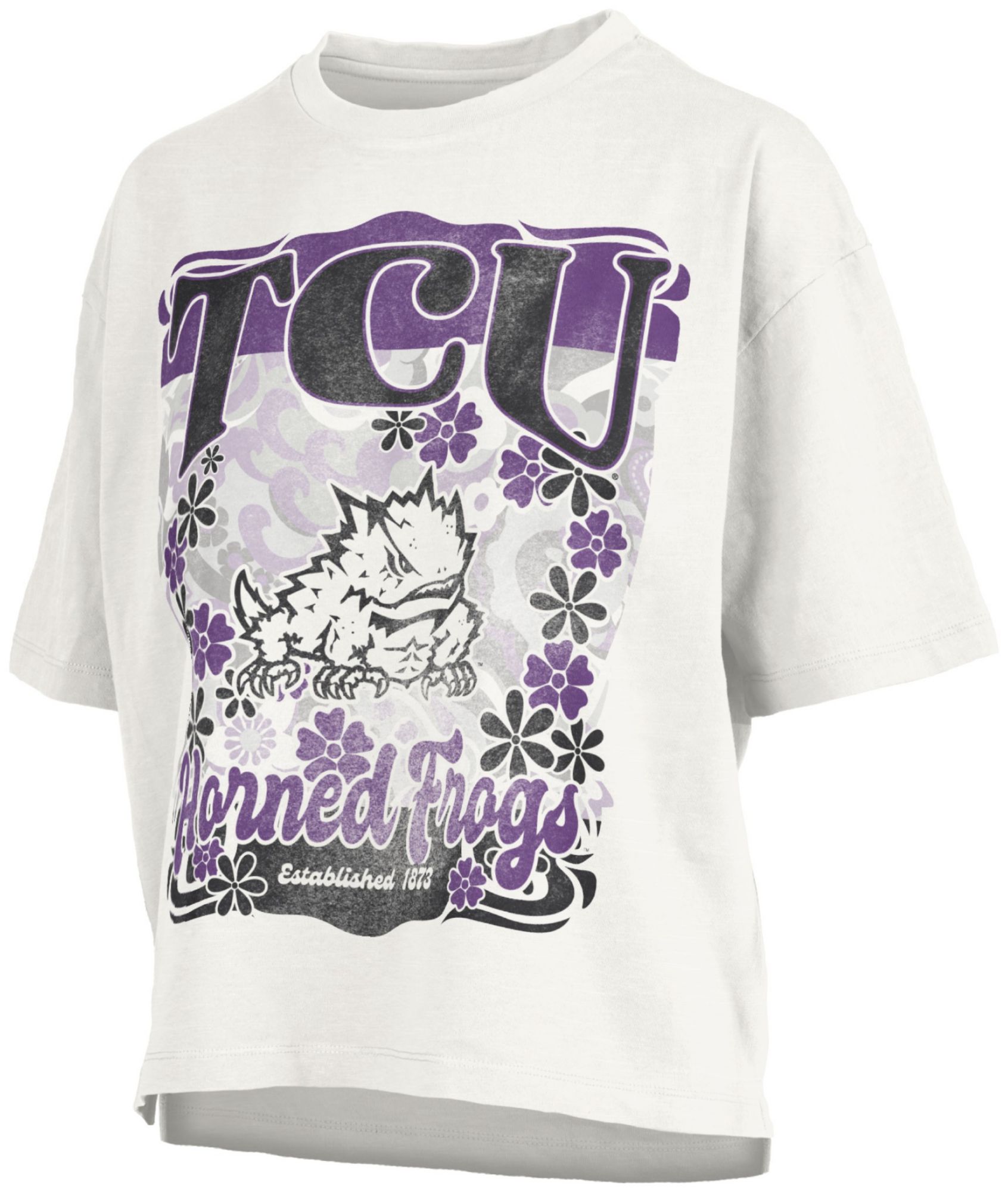 Pressbox Women's TCU Horned Frogs White Marley T-Shirt | Dick's