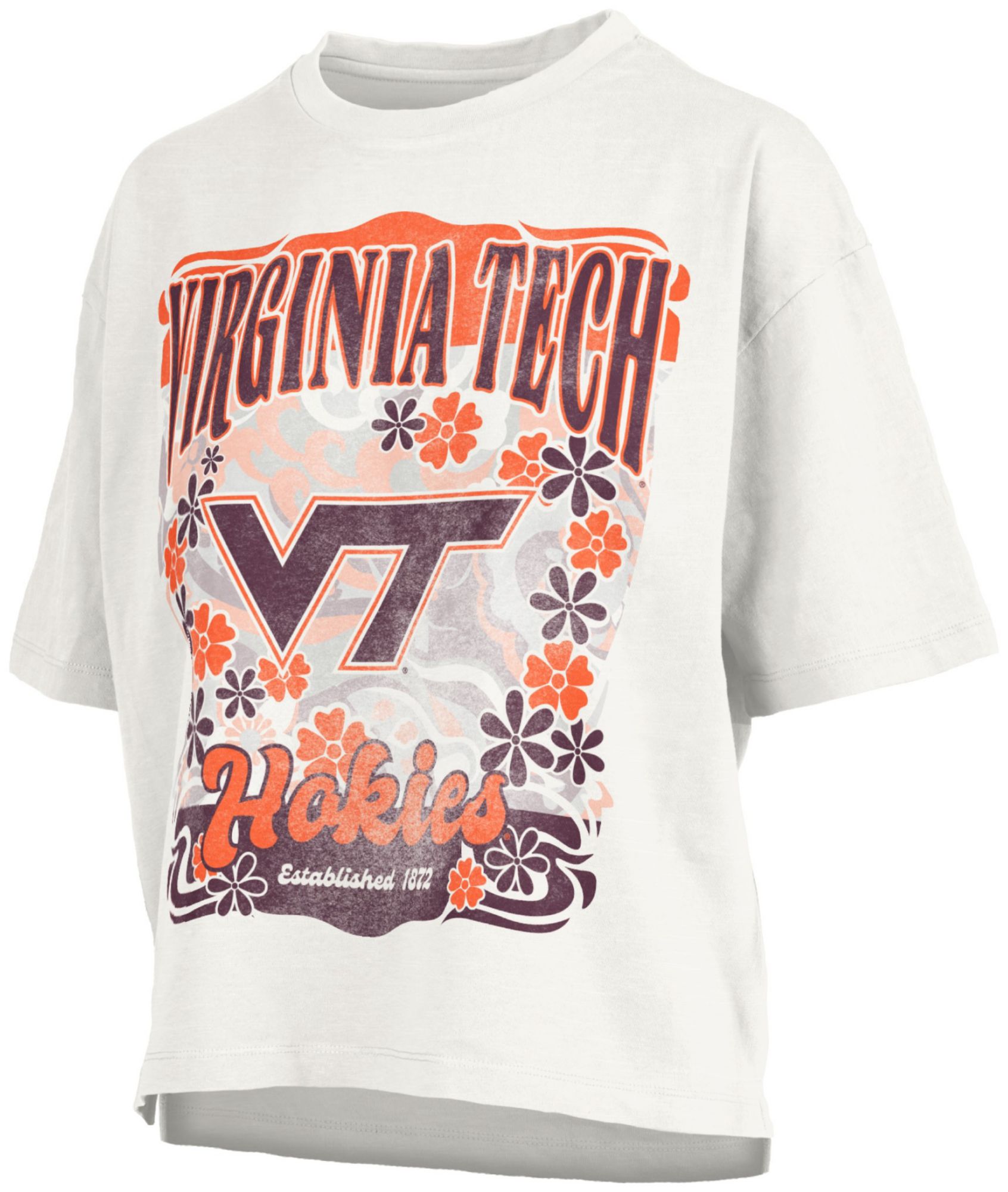 Pressbox Women's Virginia Tech Hokies White Marley T-Shirt