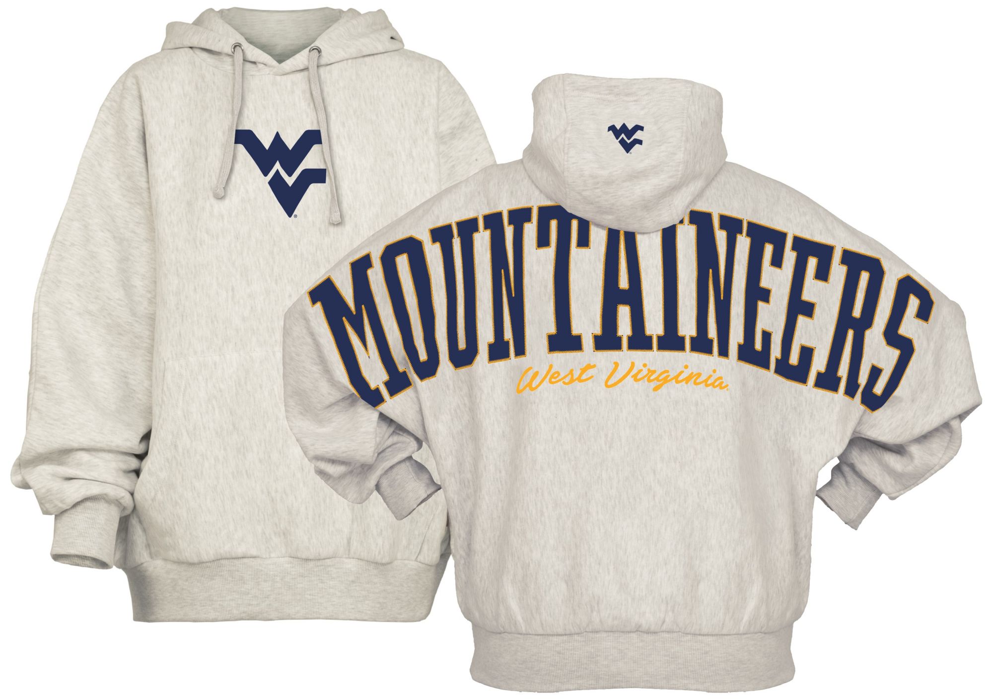 Pressbox Women's West Virginia Mountaineers Grey Belvedere
