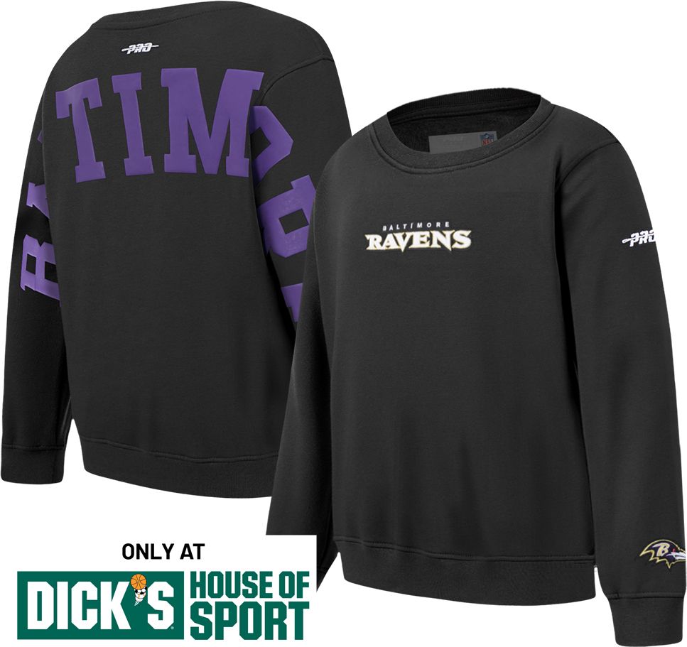 Pro Standard Boys' Baltimore Ravens Black Wingspan Crewneck