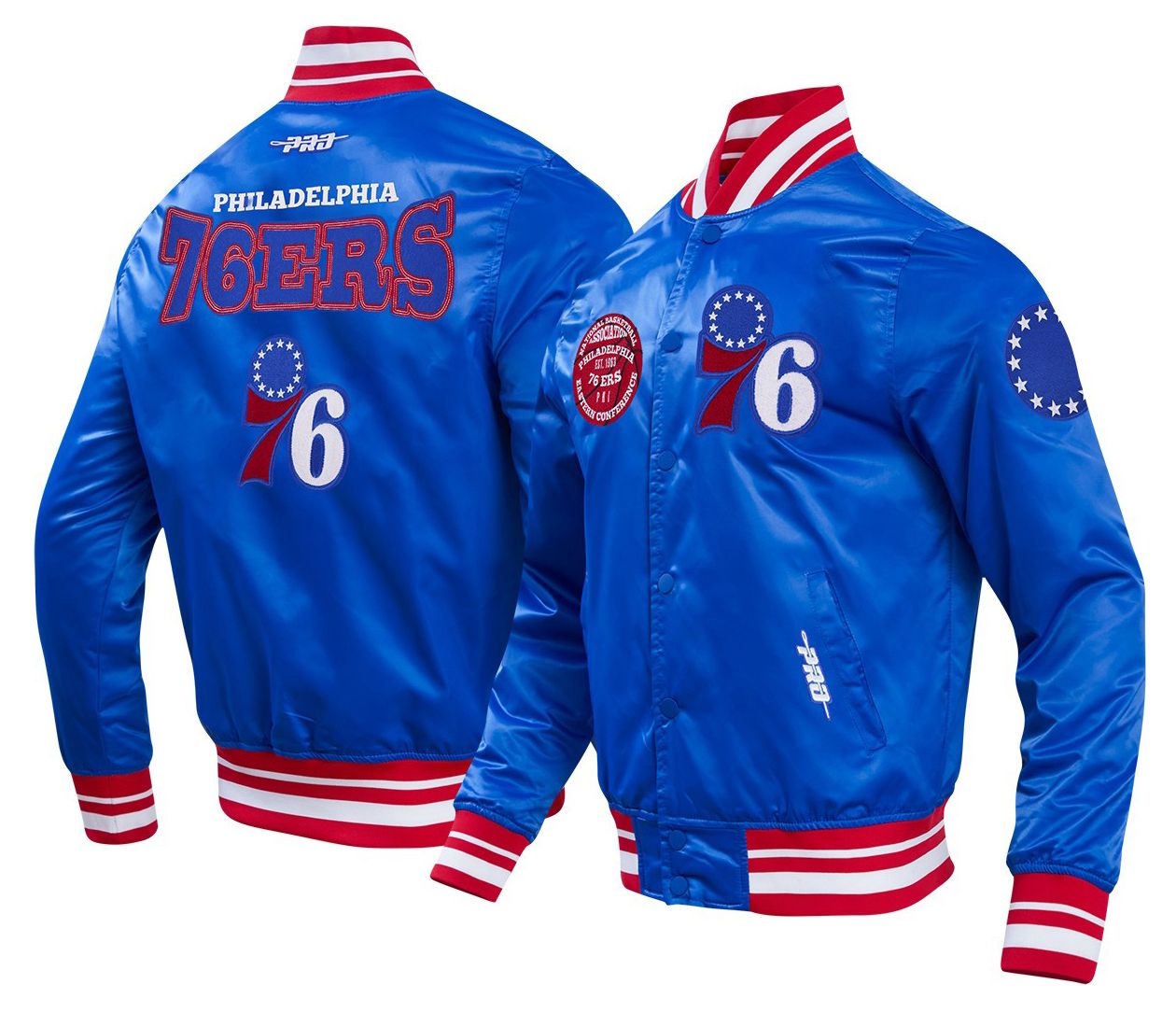 Pro Standard Men's Philadelphia 76ers Day One Satin Jacket