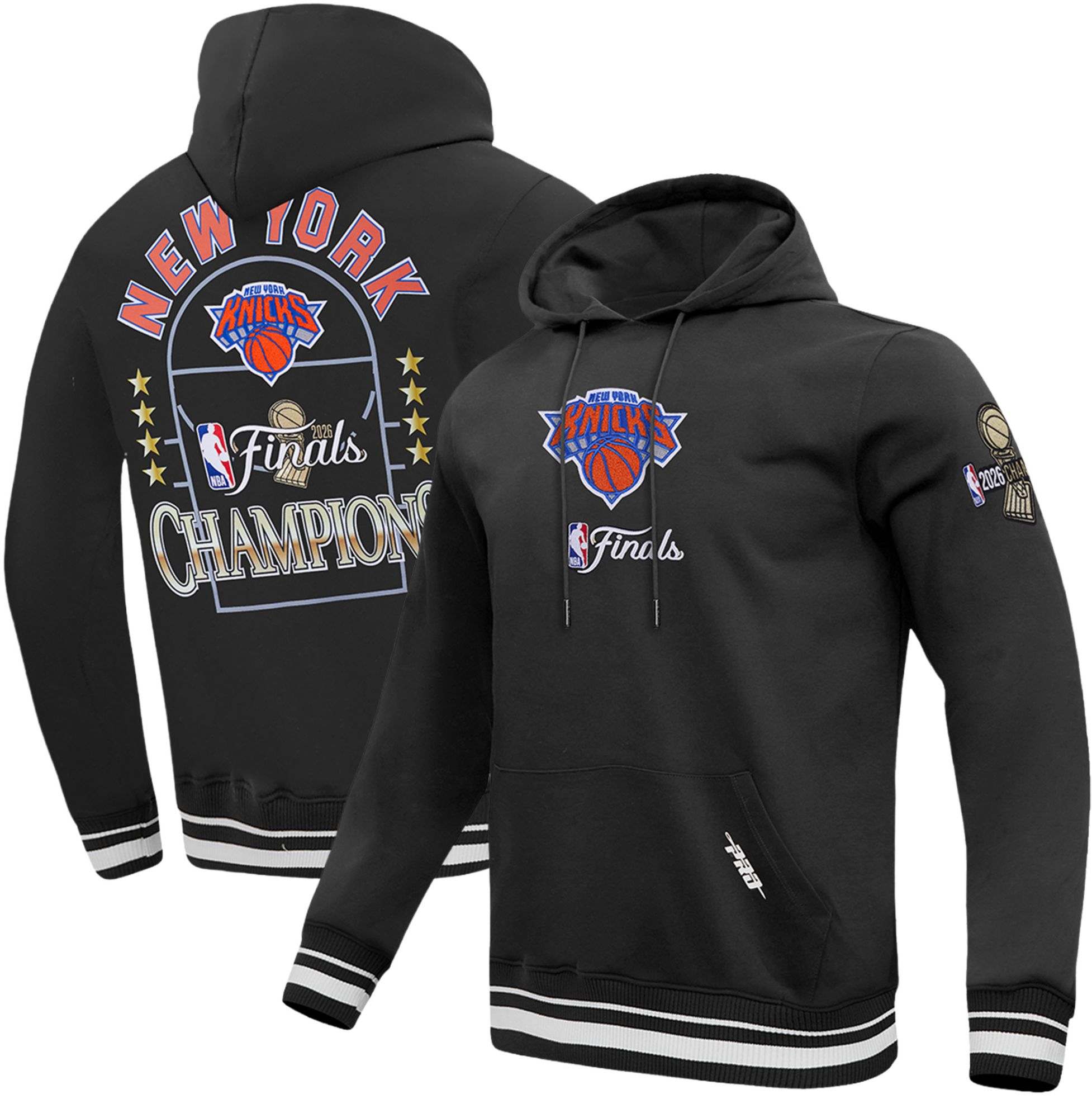 Pro Standard Adult 2026 NBA Champions New York Knicks Black Hoodie