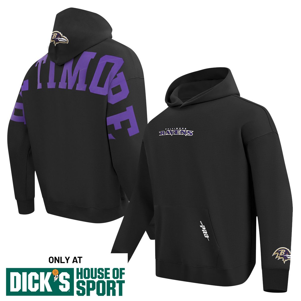 Pro Standard Men's Baltimore Ravens Black Wingspan Hoodie | Dick's