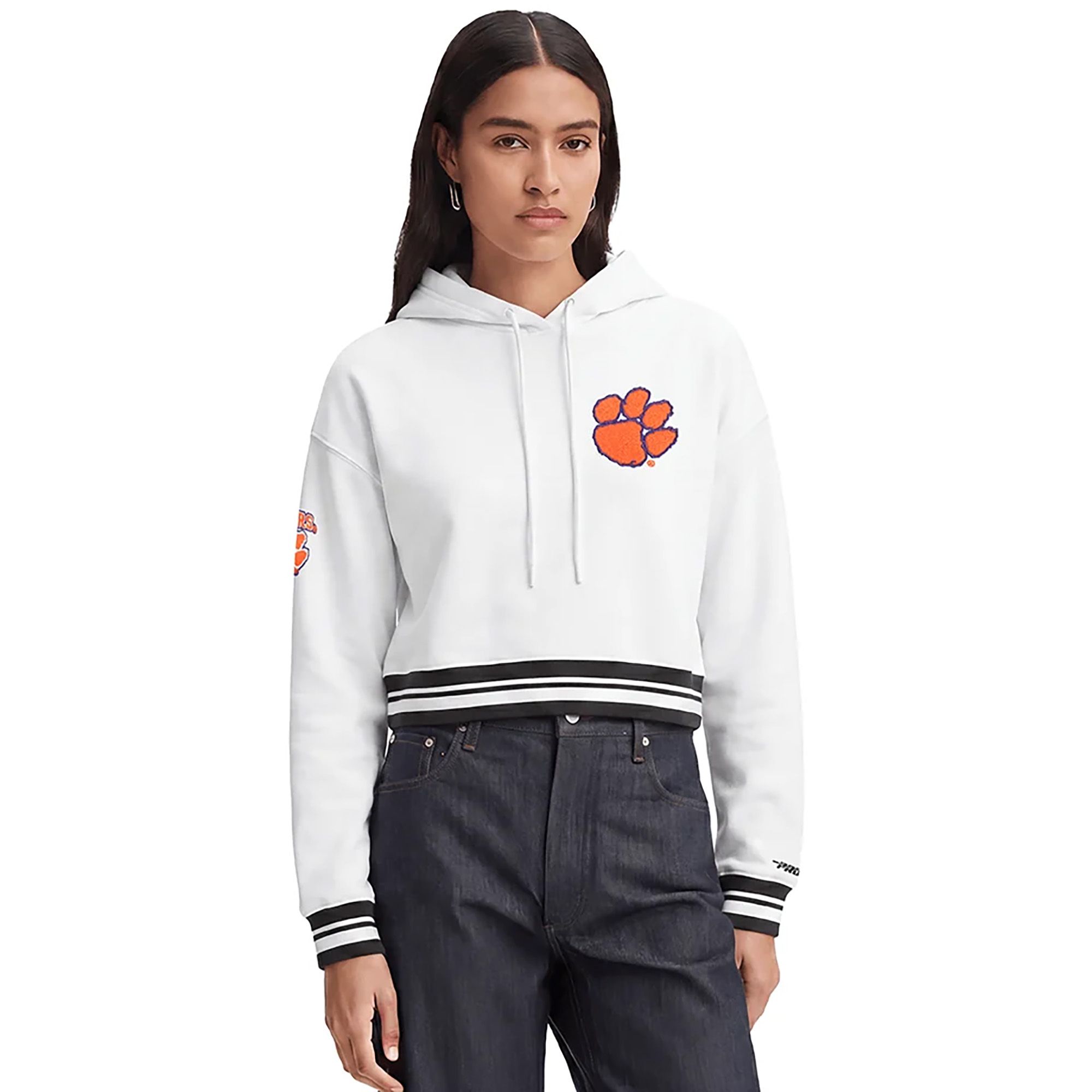 Pro Standard Women's Clemson Tigers Classic Chenille Cropped