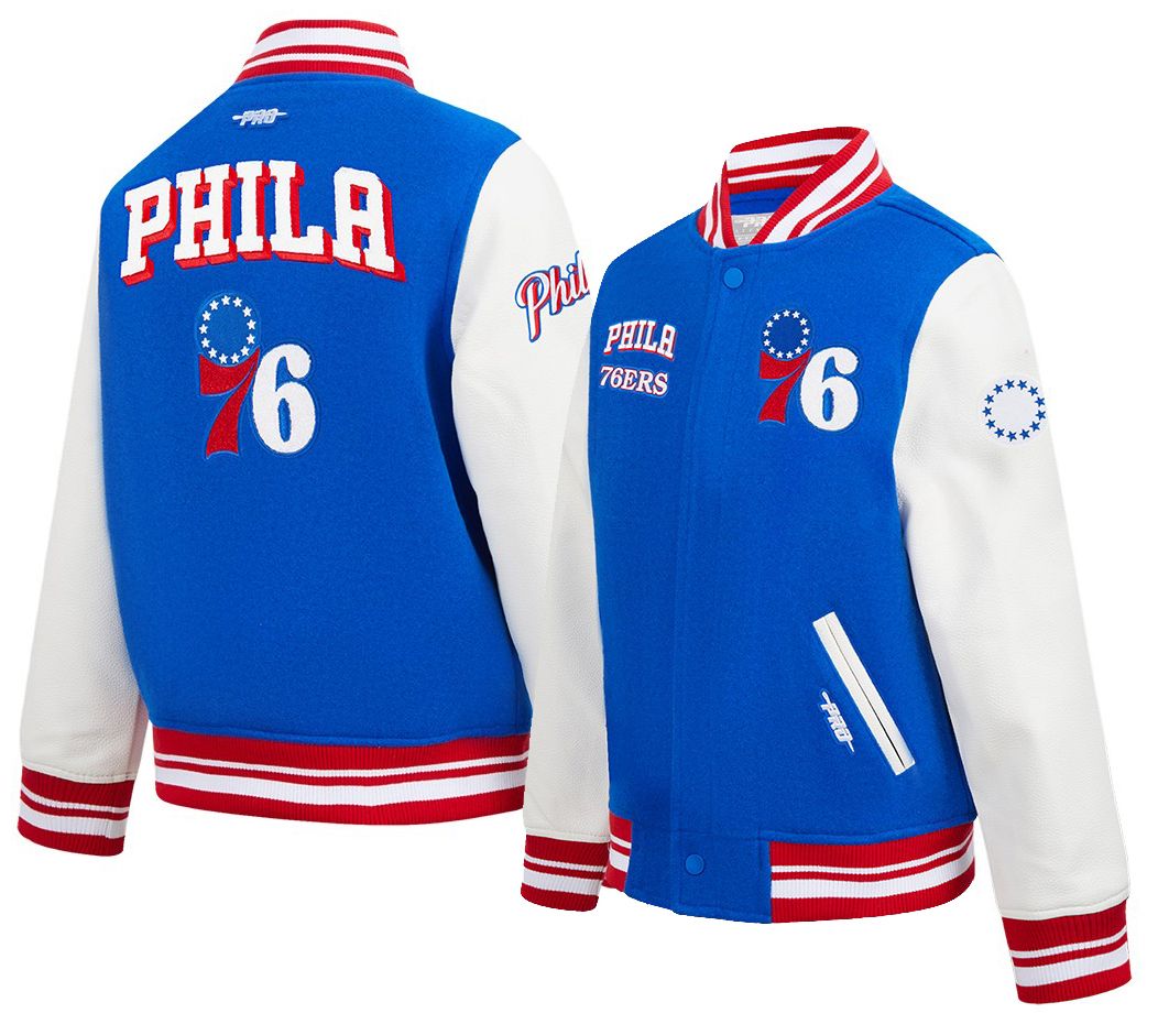 専用【NBA】76ers 刺繍 中綿 スタジャン ブルゾン 2XL 青 26PROYFANGNBSXRSBLYTE_is