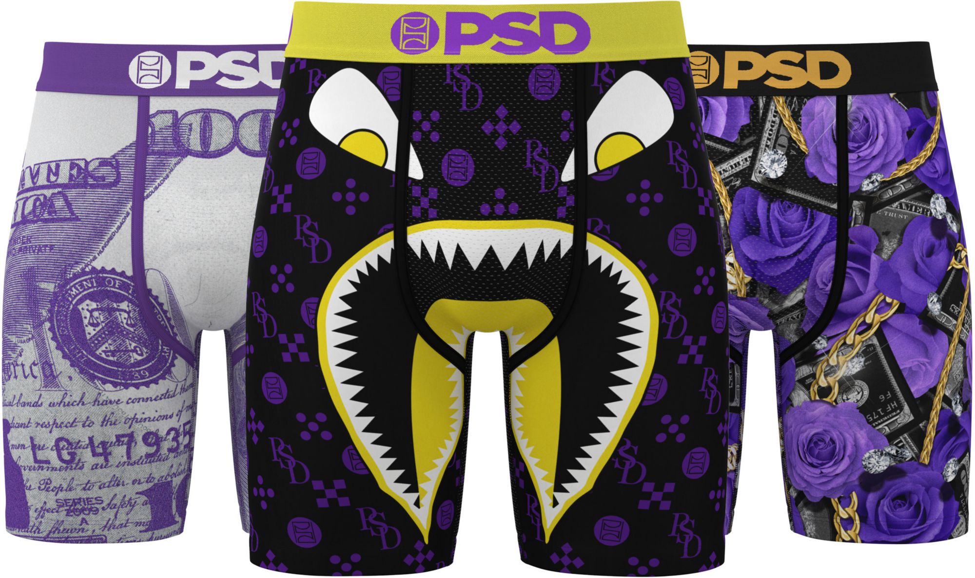 PSD Underwear Men's Purple Rain - 3 Pack | Dick's Sporting Goods