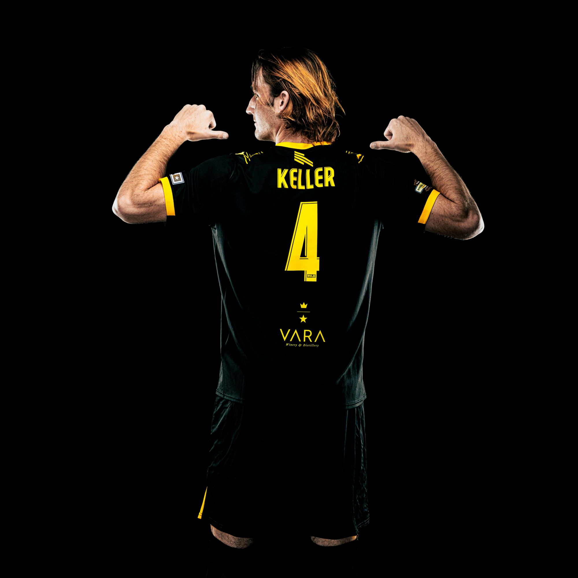 PUMA Adult New Mexico United Black Kipp Keller #4 Home Jersey