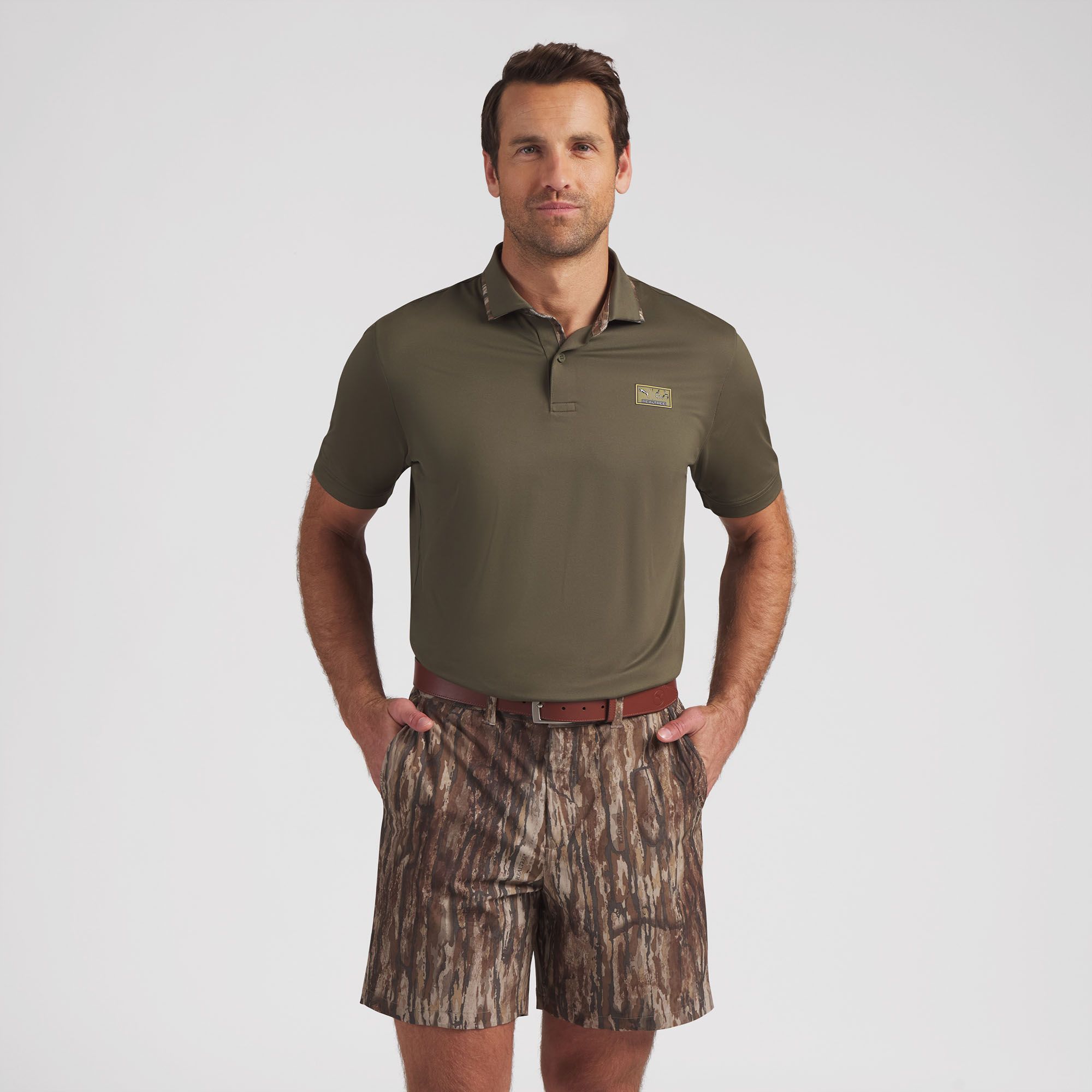 PUMA X Realtree Men's CLOUDSPUN Solid Golf Polo | Golf Galaxy