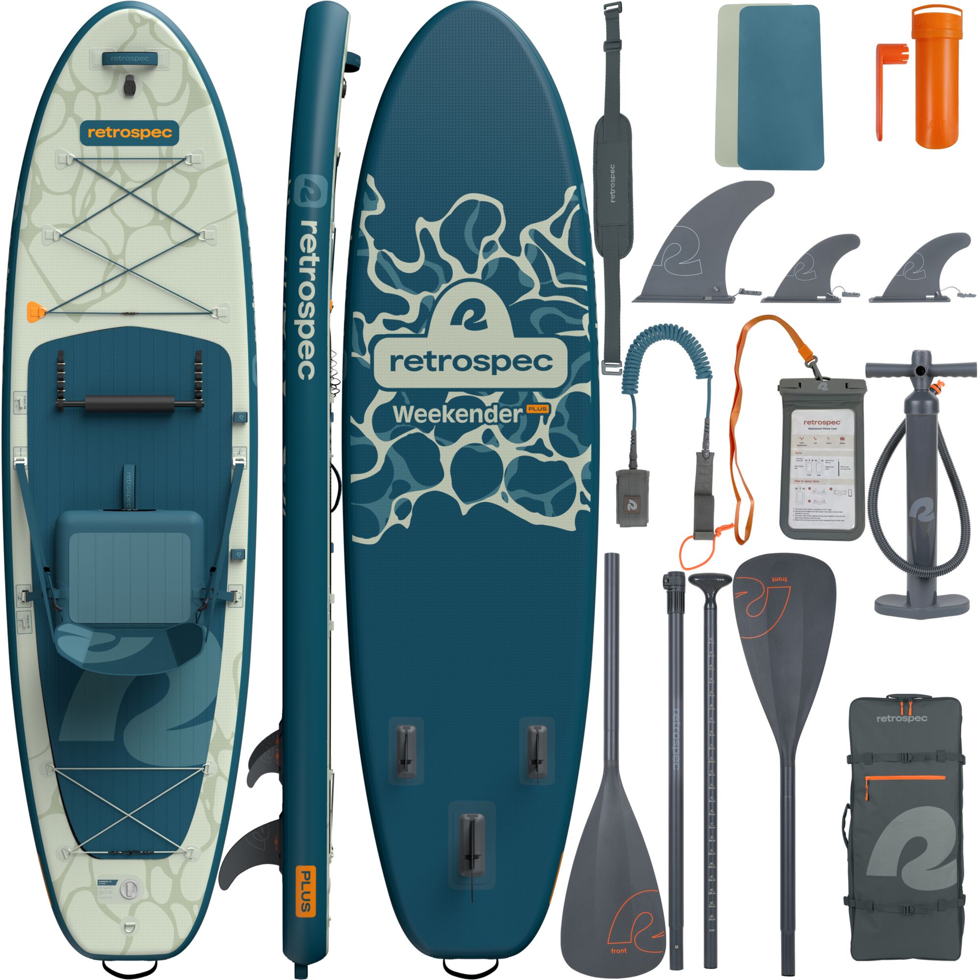 Retrospec Weekender Plus Inflatable Stand-Up Paddle Board Kayak