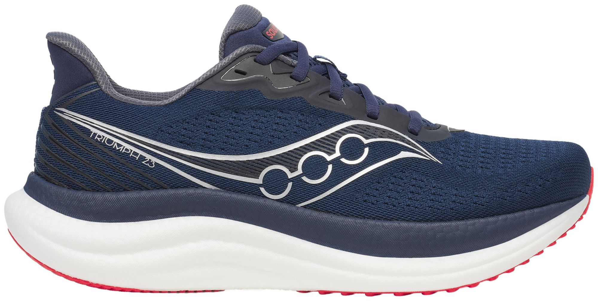 NEW SAUCONY men\'s triumph 23 running shoes in navy/red Saucony Men main image 3