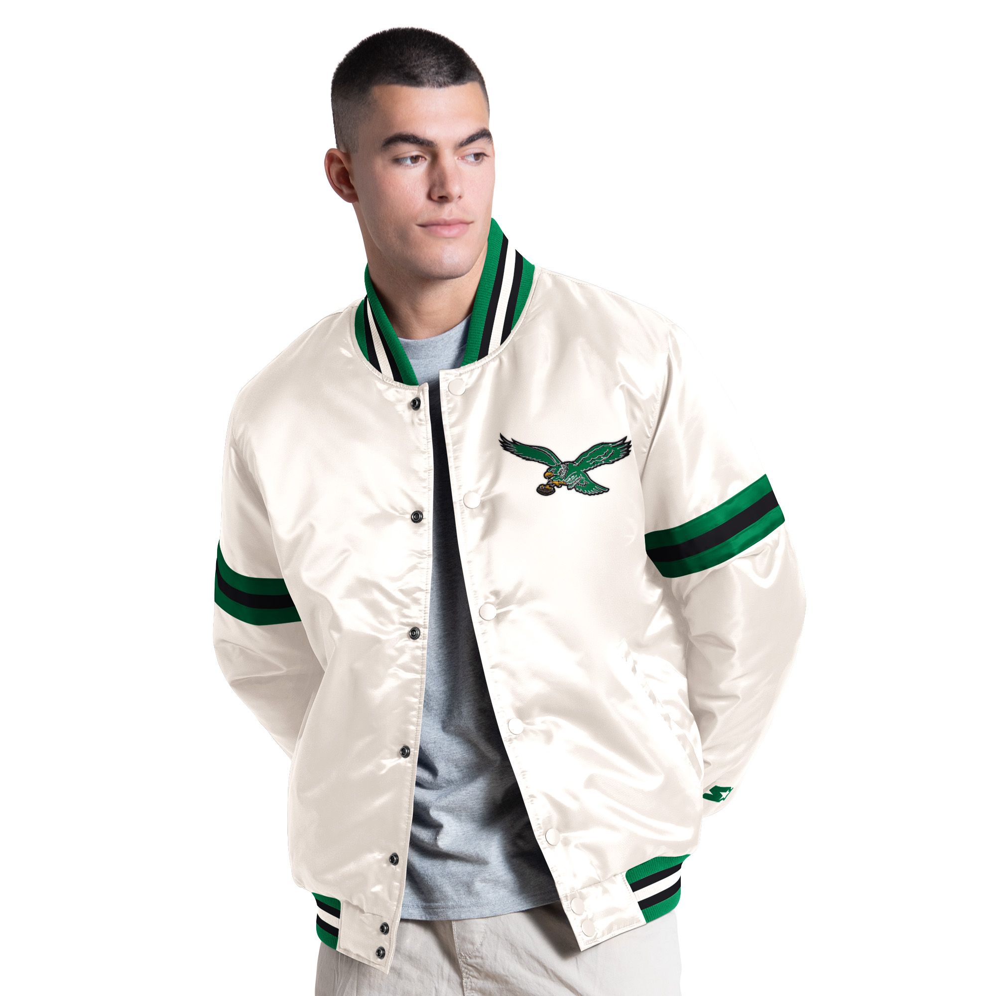 Starter Men's Philadelphia Eagles Court Satin Jacket | Dick's