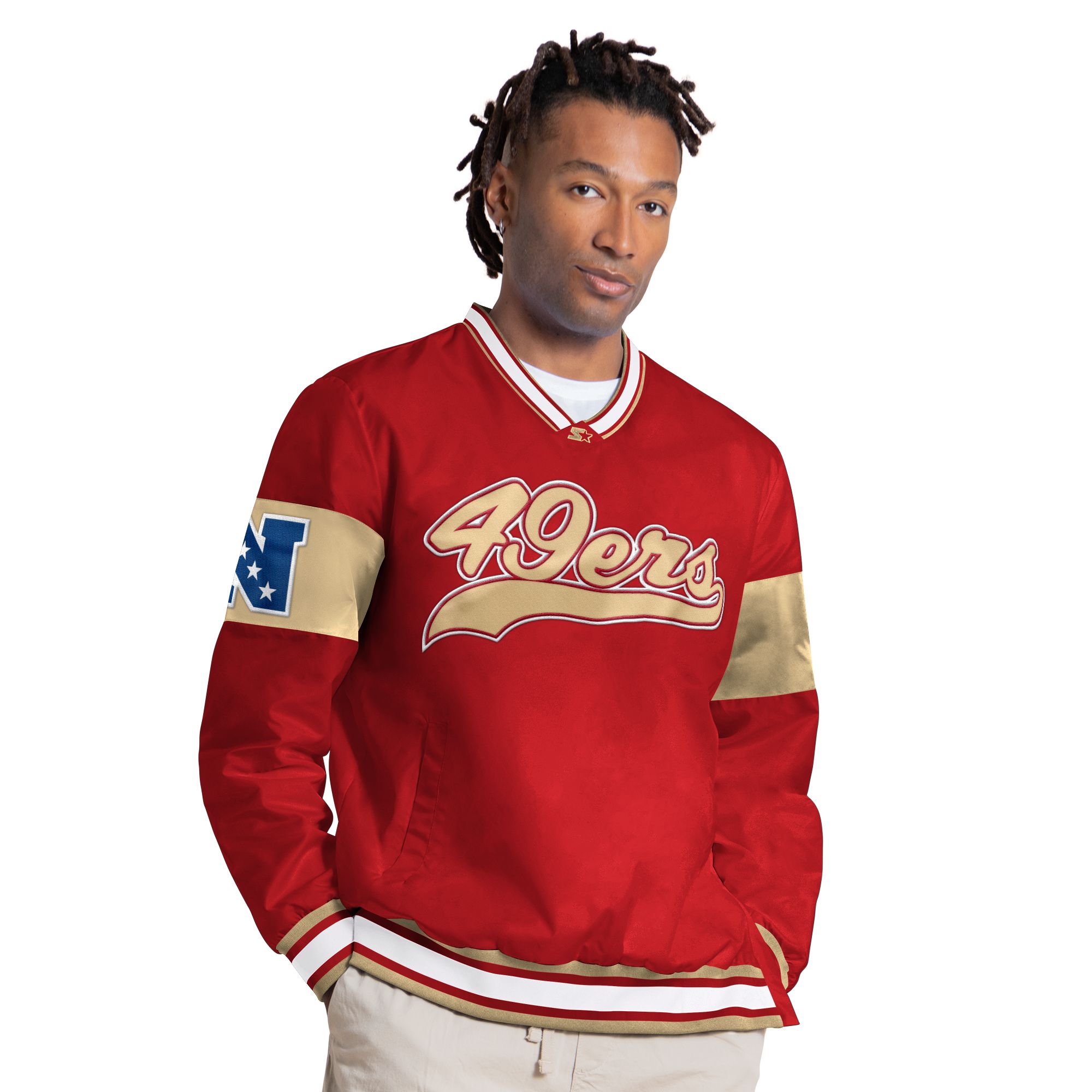 Starter Men's San Francisco 49ers Red Tailsweep Pullover Jacket