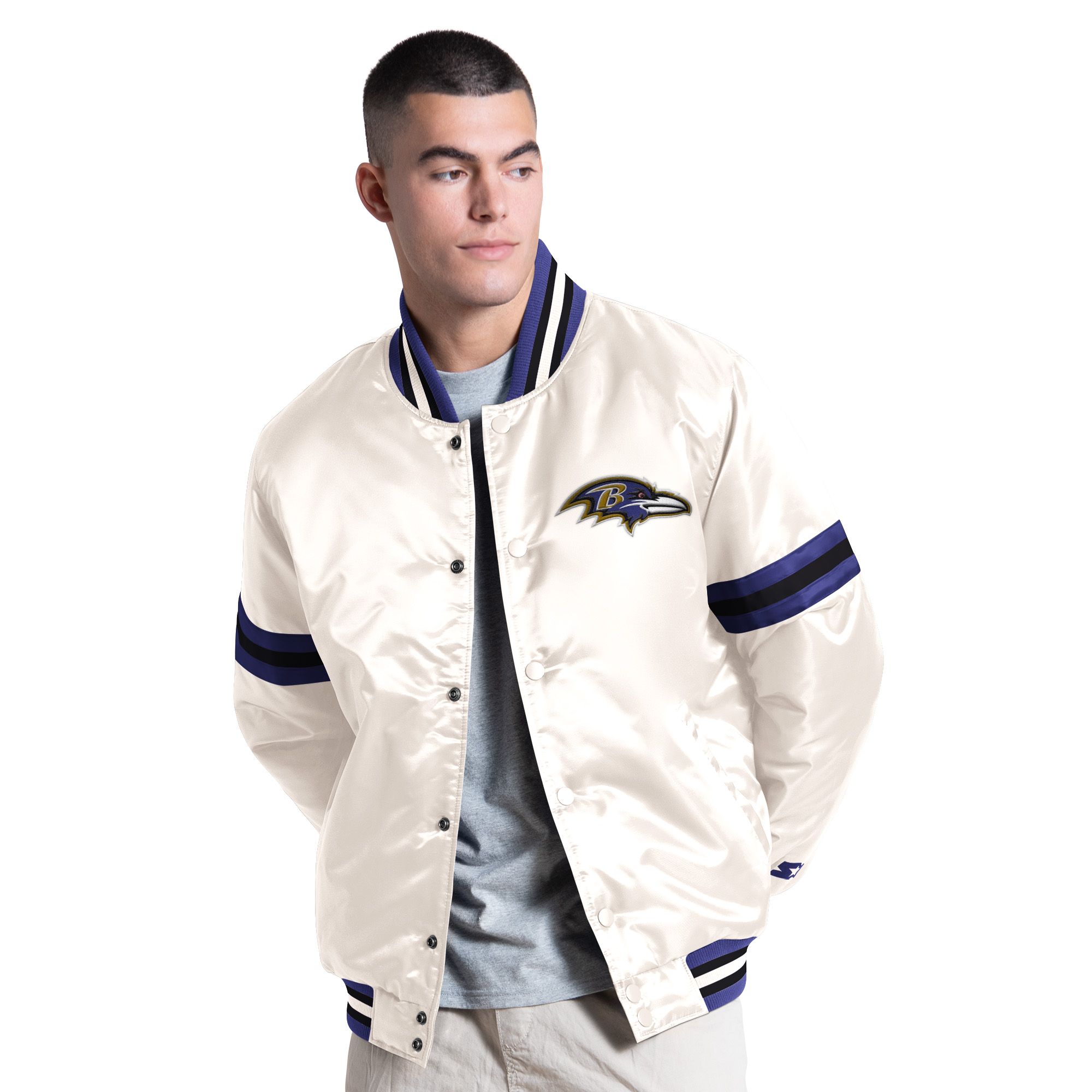 Starter Men's Baltimore Ravens Court Satin Jacket | Dick's