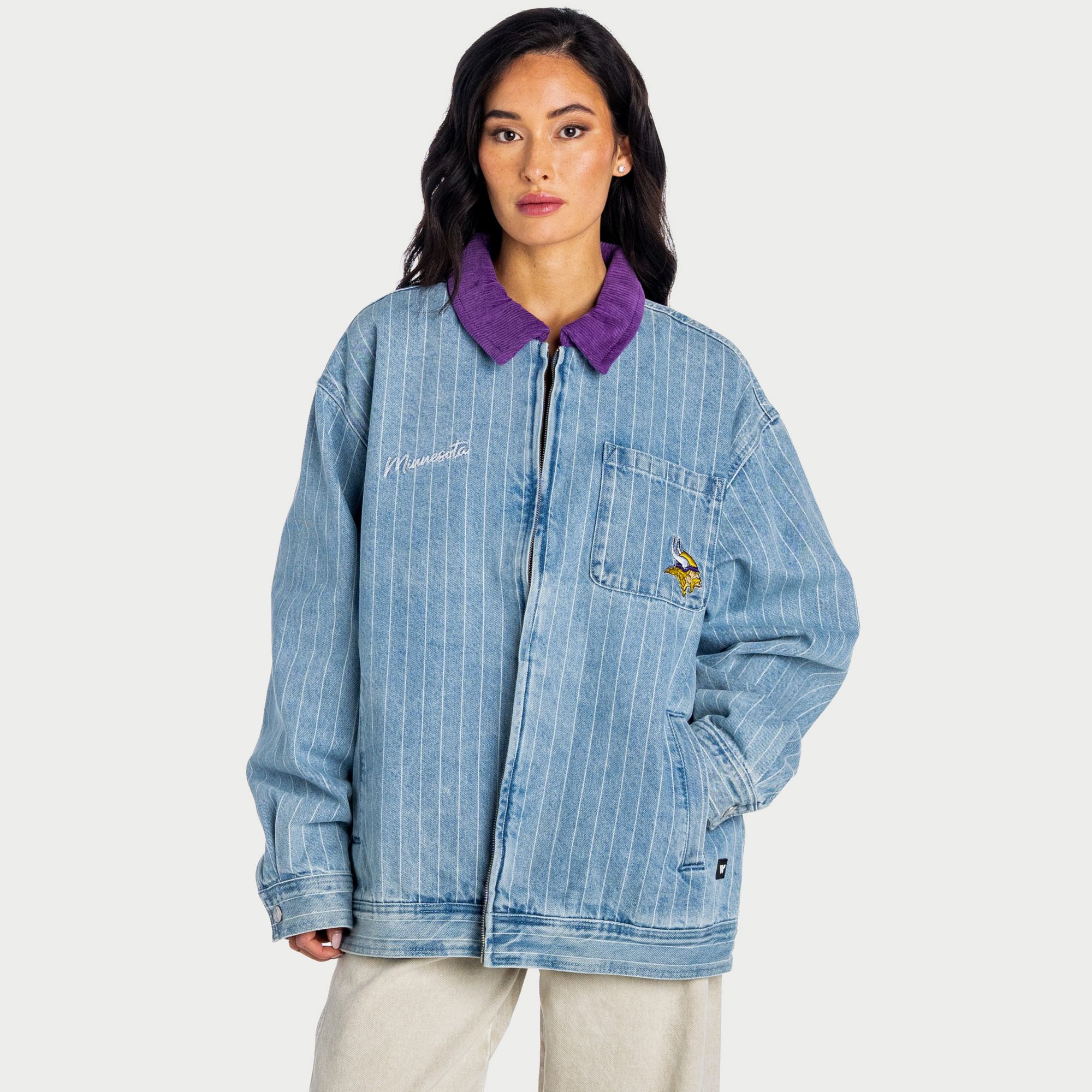 The Wild Collective Women's Minnesota Vikings Conduct Denim Full