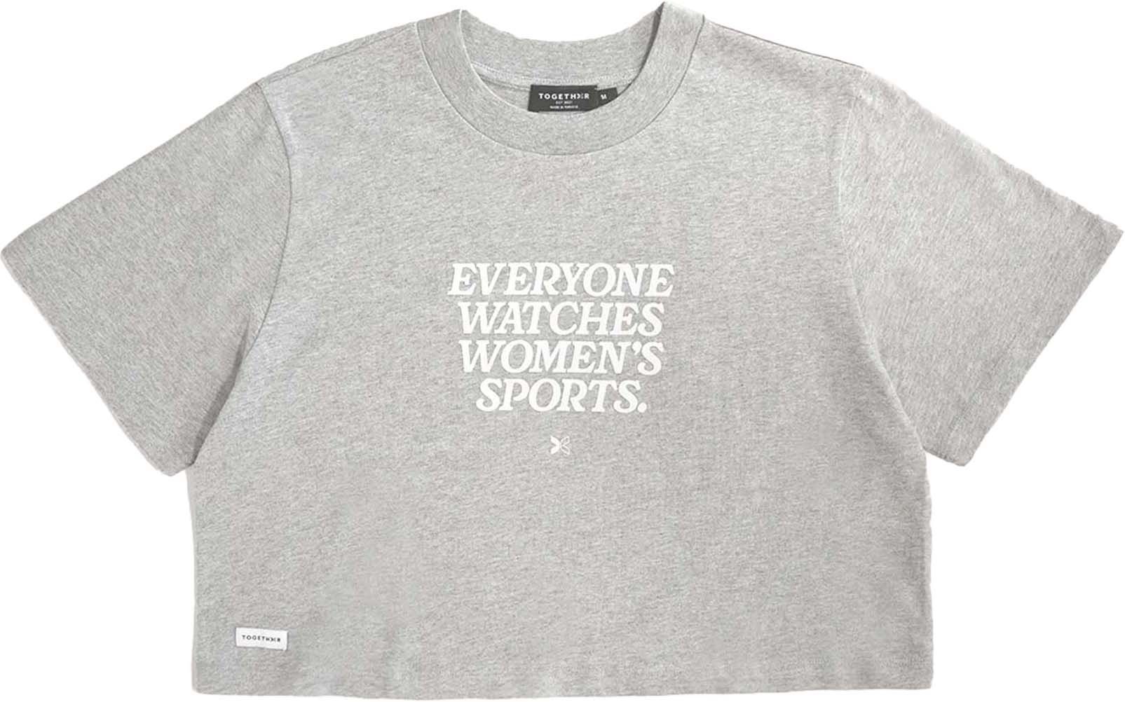 トップス everyone luxury cotton logo short tee TOGETHXR Everyone Watches Women's Sports Crop Tee | Dick's