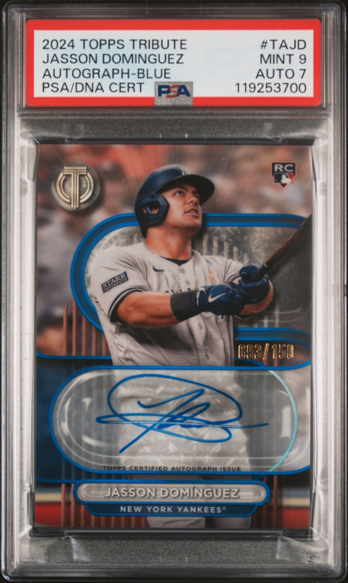 2024 Topps Tribute Tribute Autographs Tajd Jasson Dominguez Blue