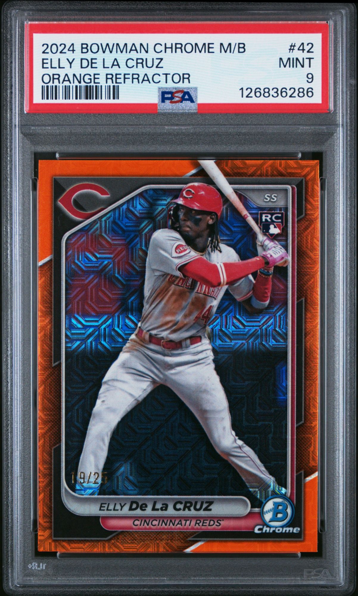 2024 Bowman Chrome Mega Box 42 Elly De La Cruz Orange Refractor