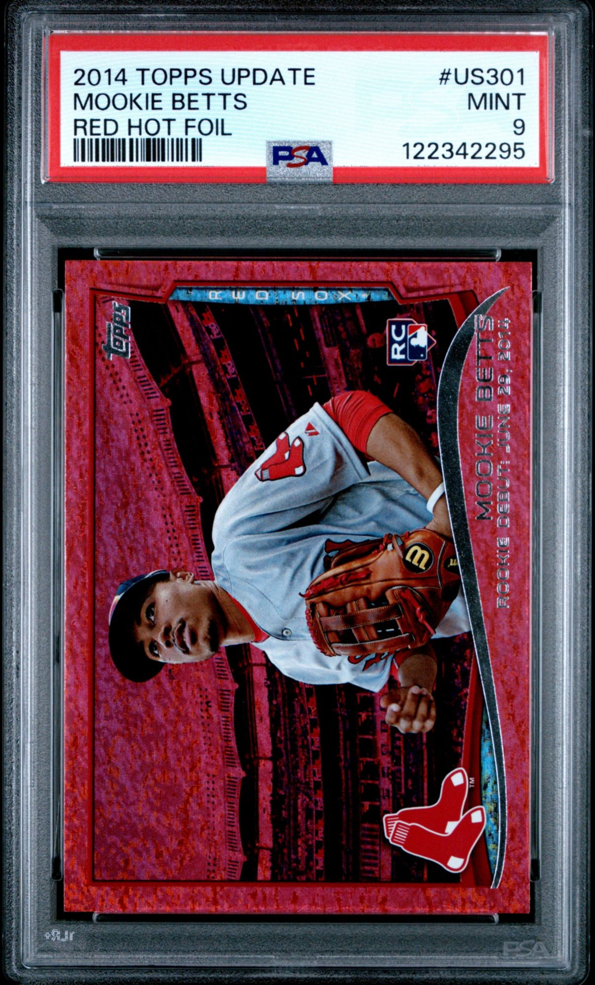 2014 Topps Update Us301 Mookie Betts Red Hot Foil PSA 9 | Dick's