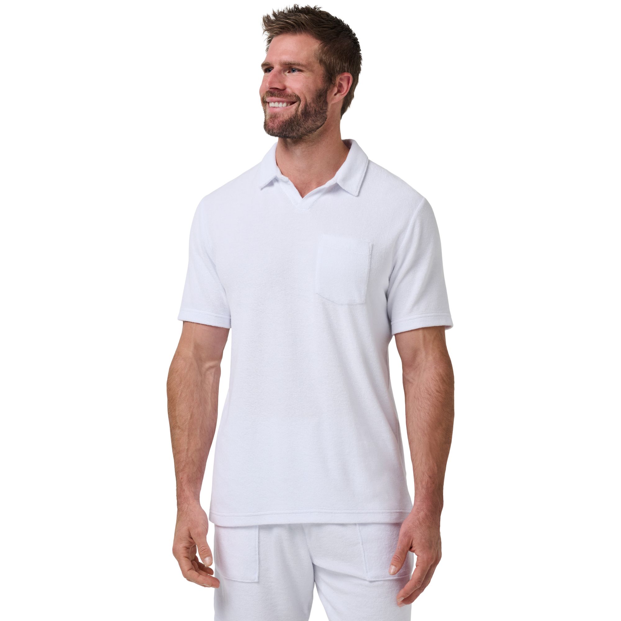 TravisMathew Men's Beach Club Terry Popover Golf Polo | Golf Galaxy