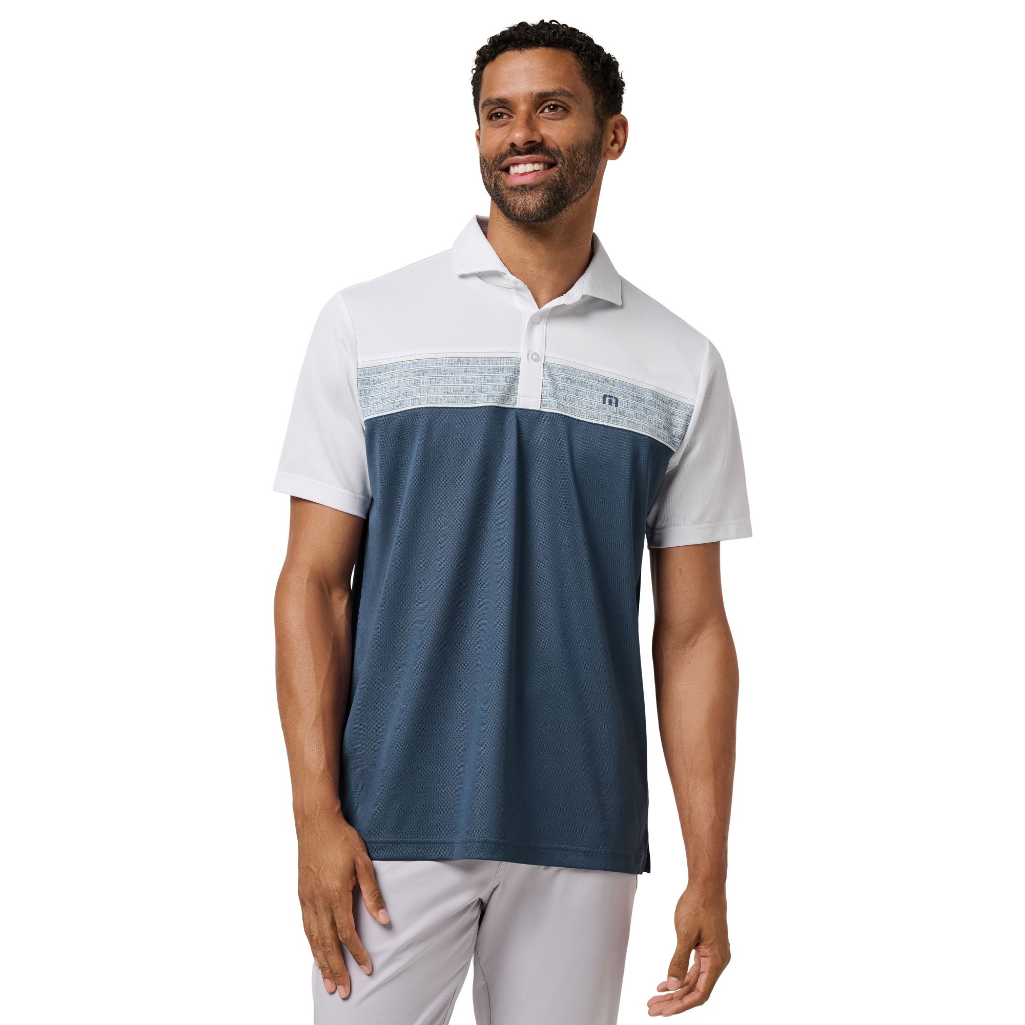 TravisMathew Men's Good Good Color Block Golf Polo | Dick's