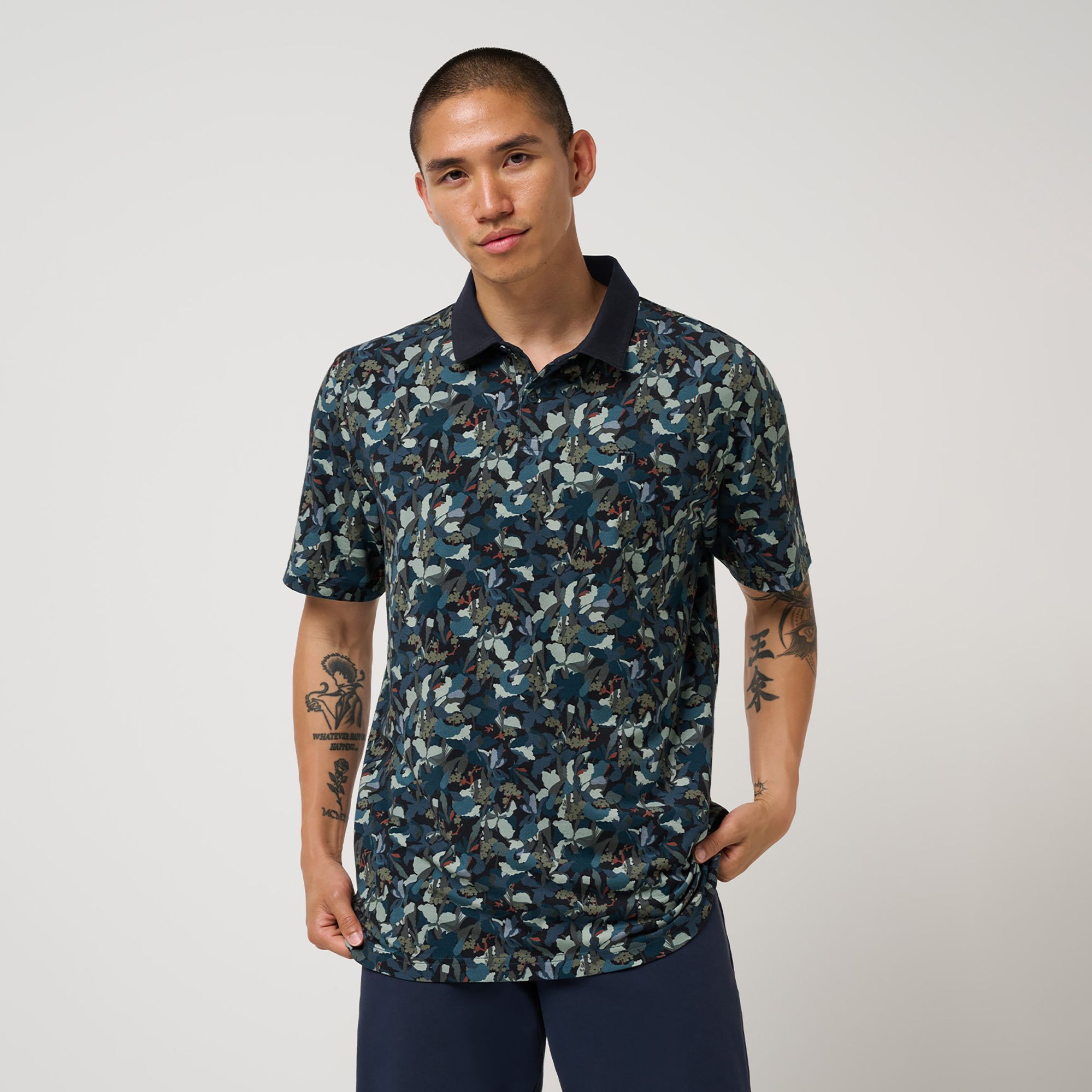TravisMathew X Liberty London Men's Comfortknit Camo Flower Golf