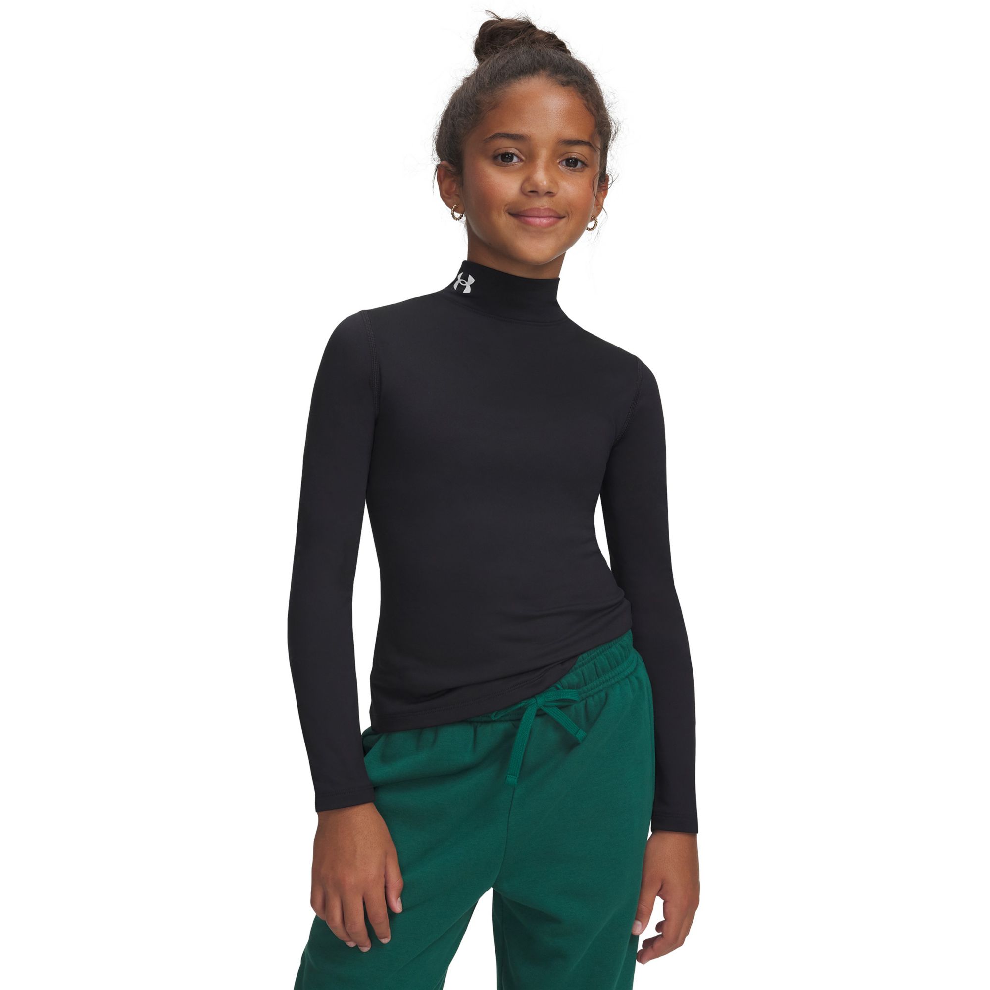 Under Armour Girls' ColdGear Mock Neck Shirt | Dick's Sporting Goods