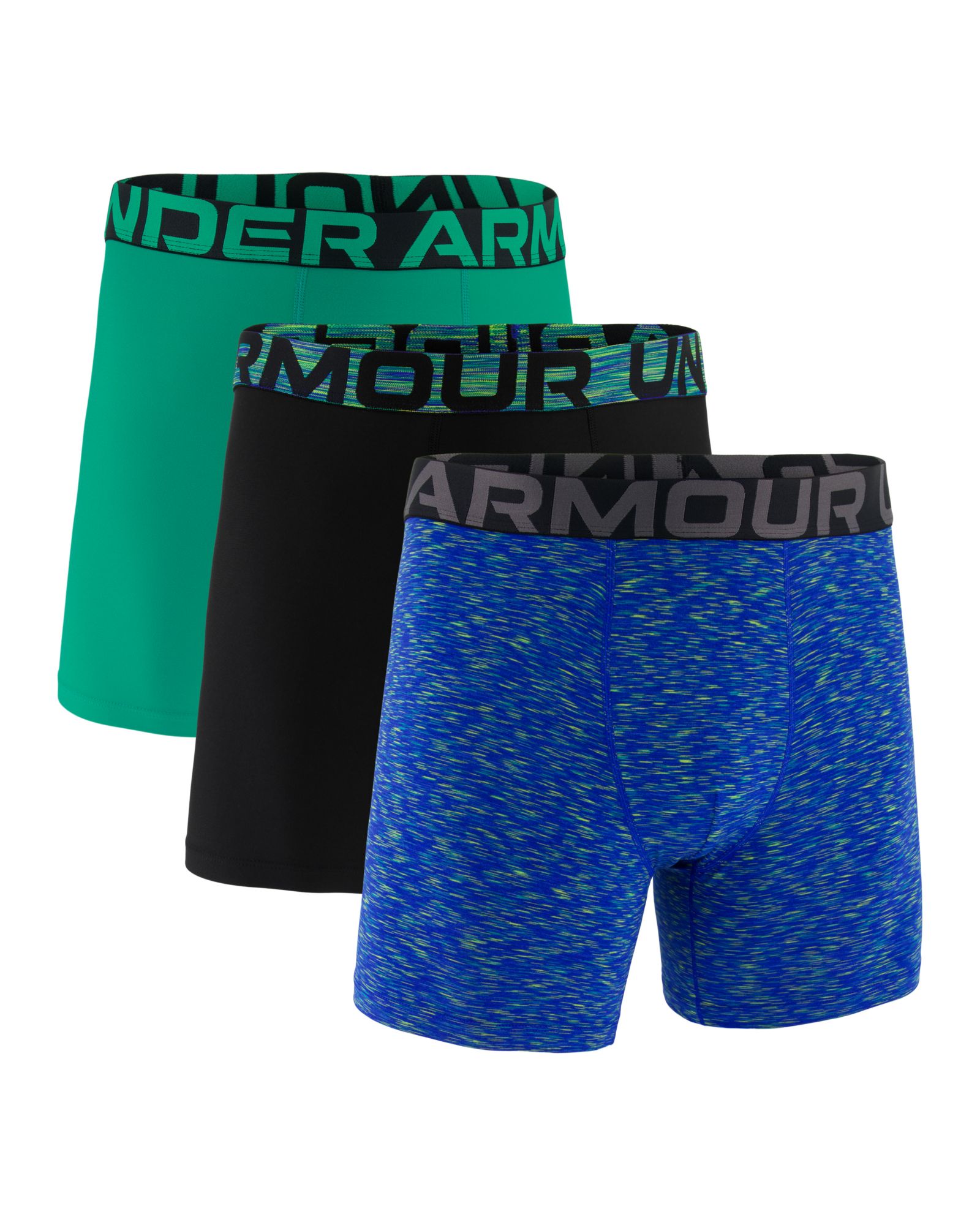 Under Armour Men's Perf Tech Mesh 6 Inch Boxer Brief - 3 Pack