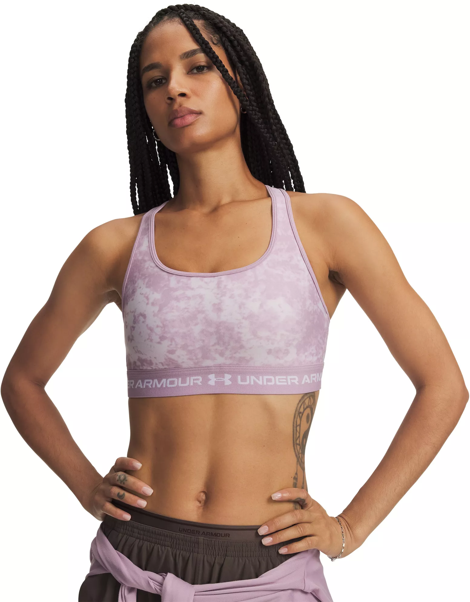 Under Armour Women's Printed Mid Crossback Sports Bra