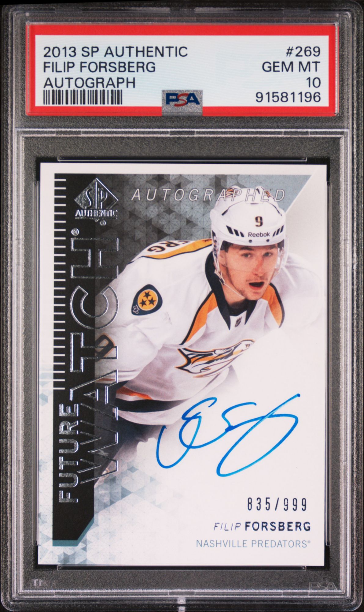 2013 Sp Authentic 269 Filip Forsberg Autograph PSA 10 | Dick's