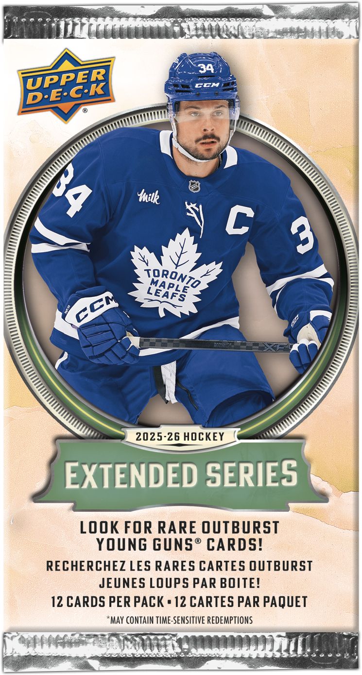 rare upper deck hockey cards 2025-26 Extended Series 336ct. Gravity Feed  Card Giants 200 veterans and 50 Young Guns /1st Round Rookies (2025 2025-26 Upper Deck Extended Series