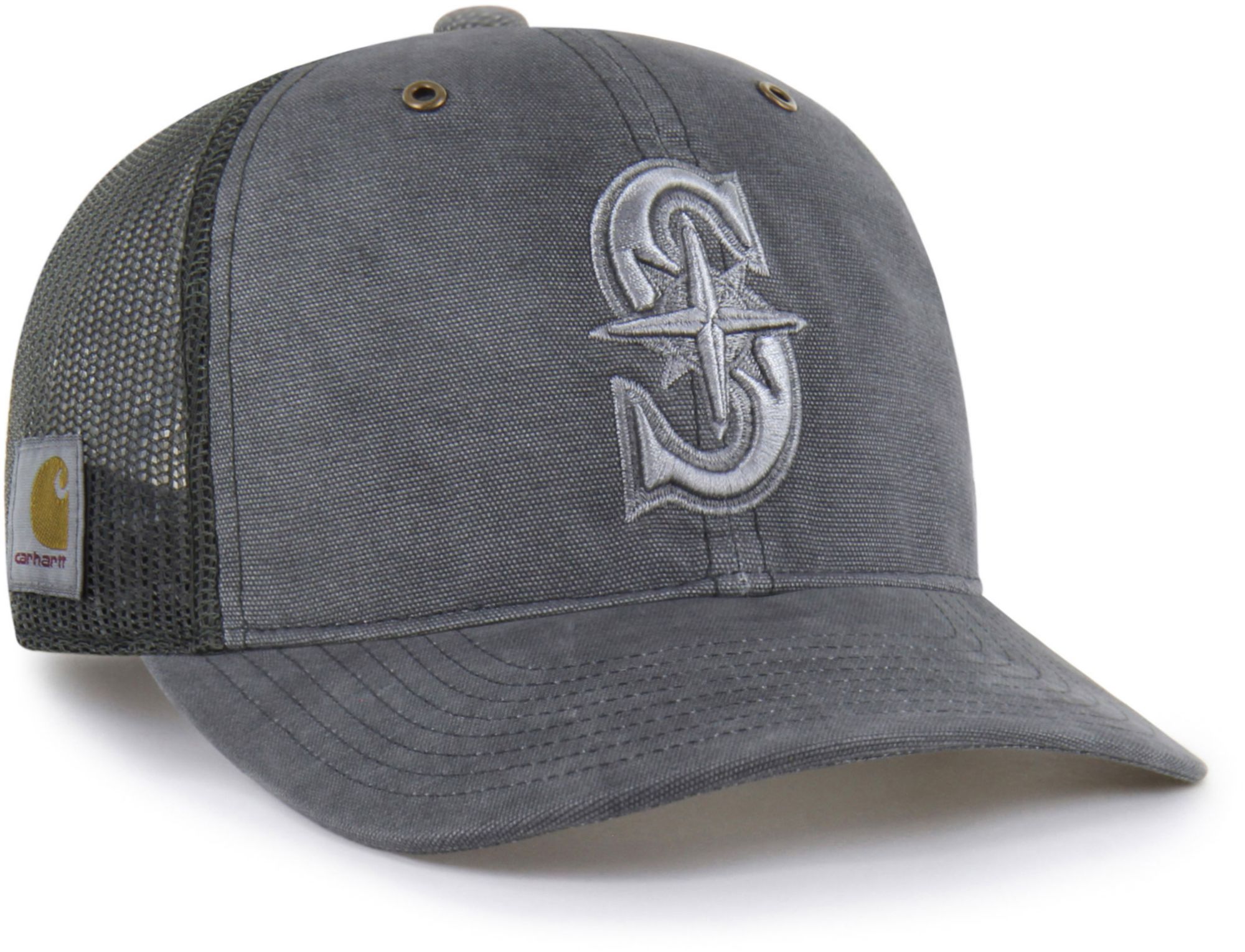 Carhartt x '47 Adult Seattle Mariners Charcoal Dyed Trucker