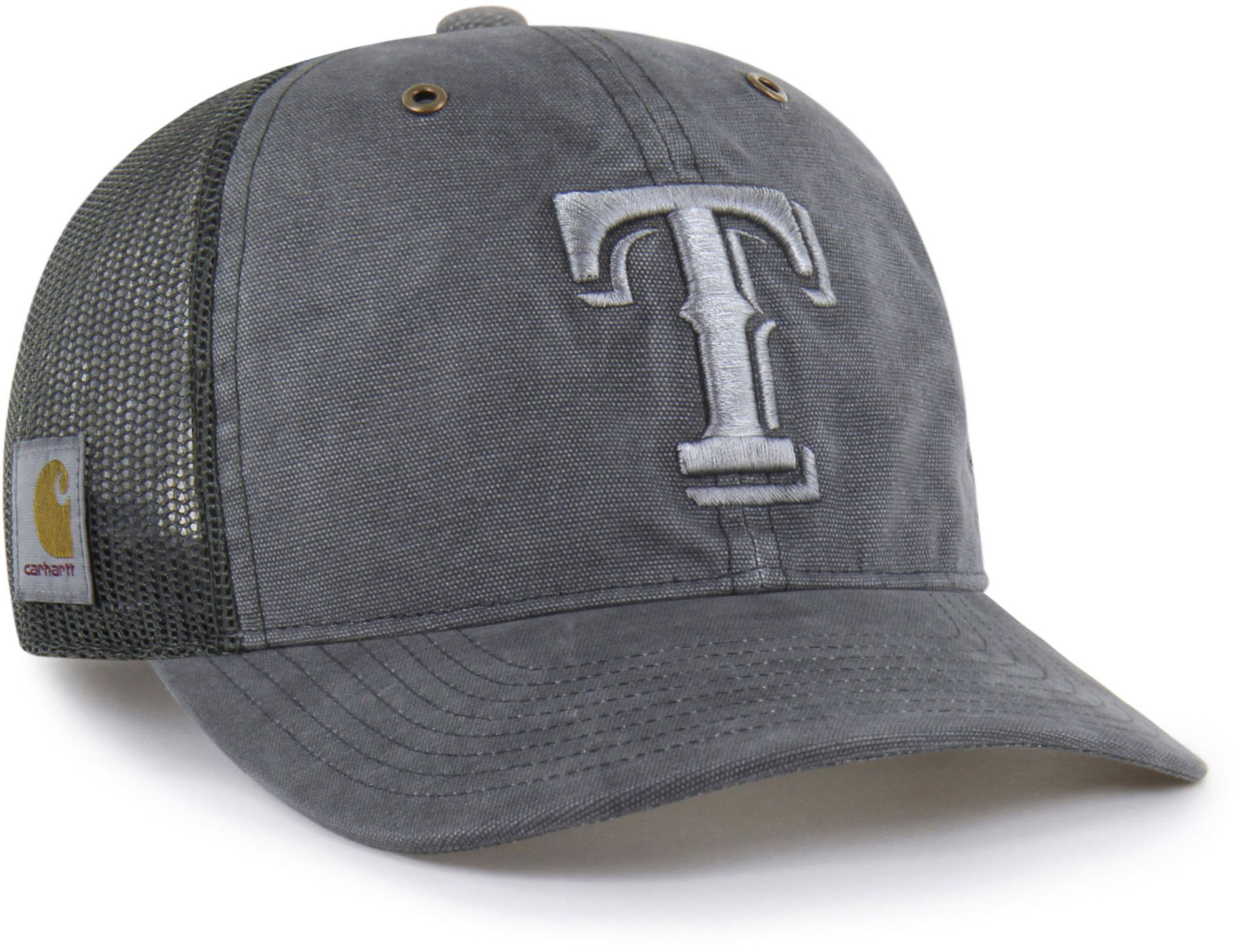 ダントツレンジャー Carhartt x '47 Adult Texas Rangers Charcoal Dyed Trucker