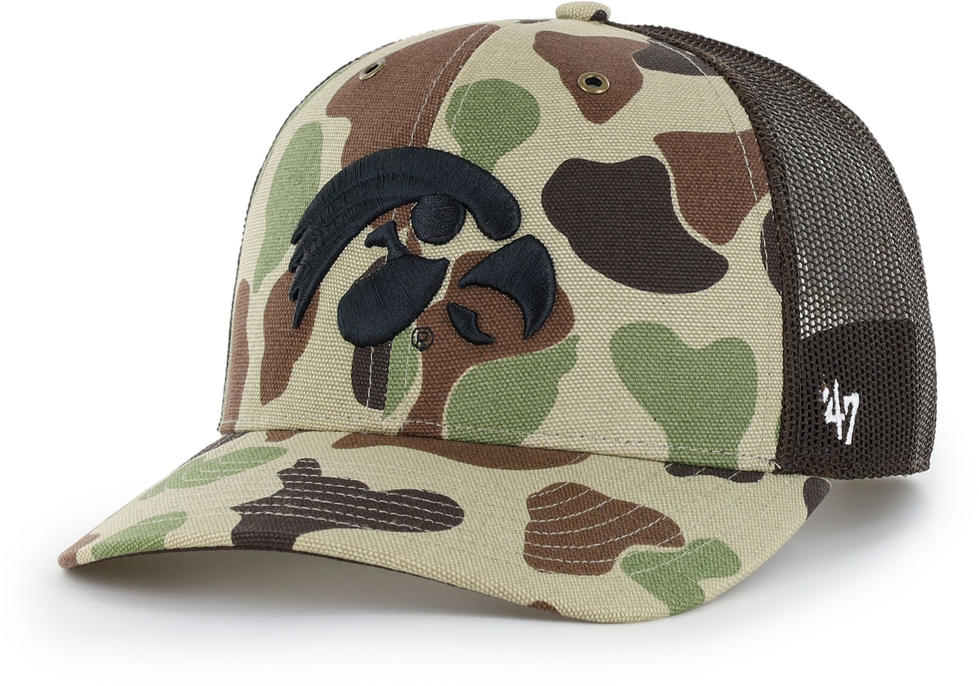 Carhartt x '47 Adult Iowa Hawkeyes Duck Camo Adjustable Trucker