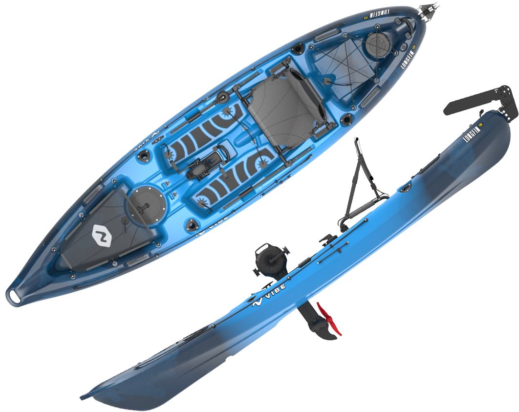 dicks fishing accessories for kayak Vibe Longfin 120 Pdl Kayak | Azure | Paddle Sports | Kayaking | Kayaks