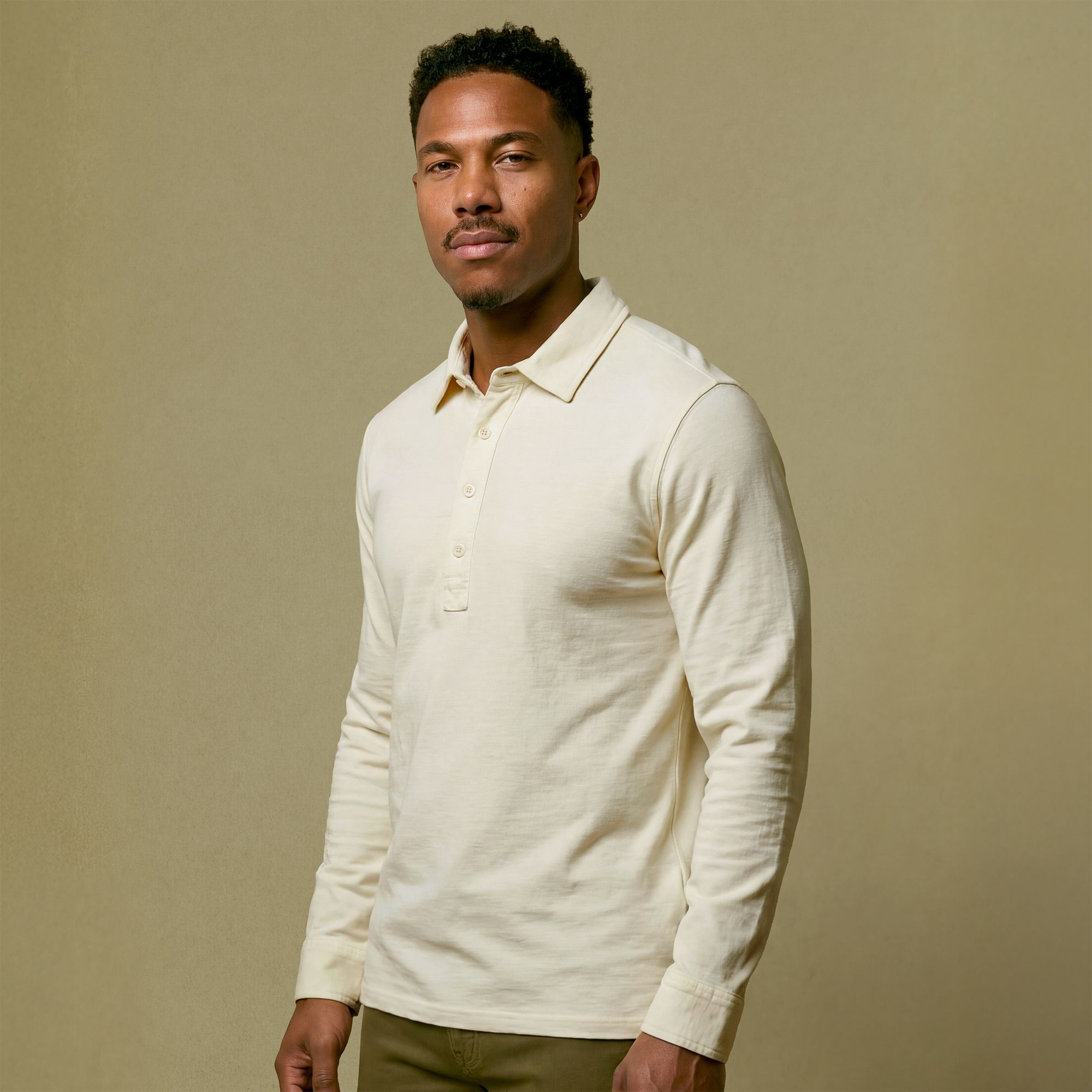 VRST Men's Essential Slub Long Sleeve Polo | Golf Galaxy