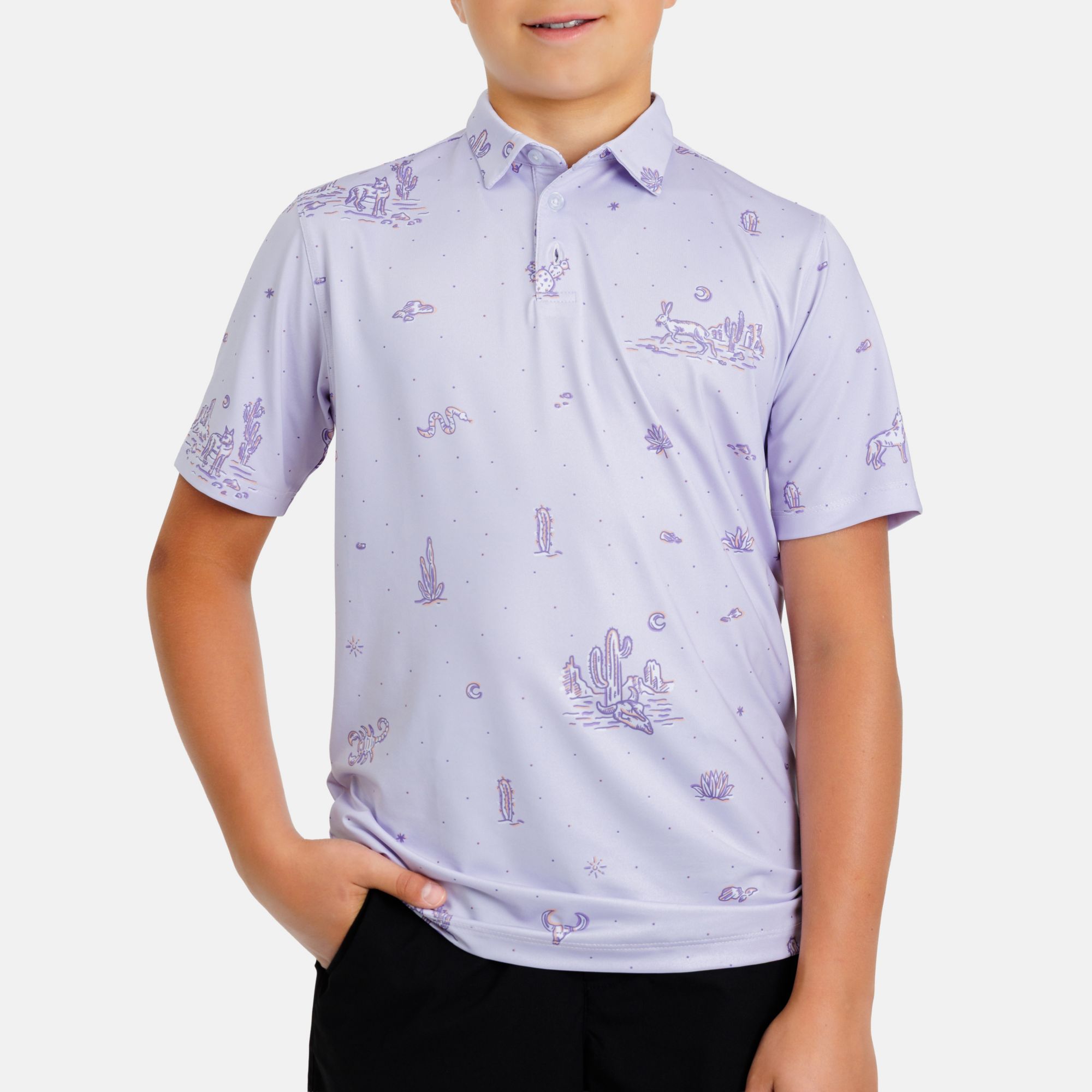 ラッセルノ　Purple モックネックシャツ Golf Gang サイズ5