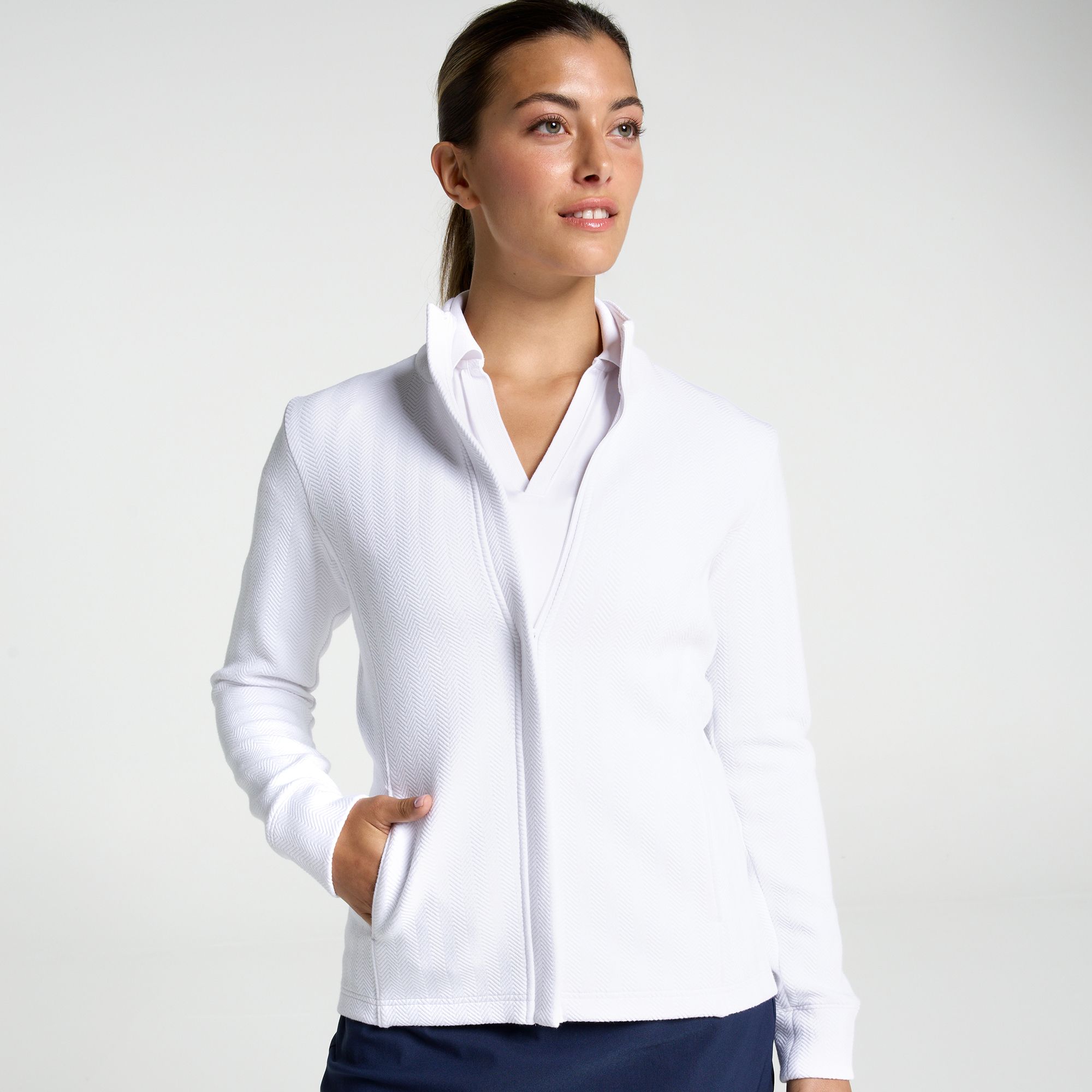 【未使用】CFG GOLF レディースジャケット ホワイト Walter Hagen Women's Golf Clubhouse Full Zip Jacket | Golf Galaxy