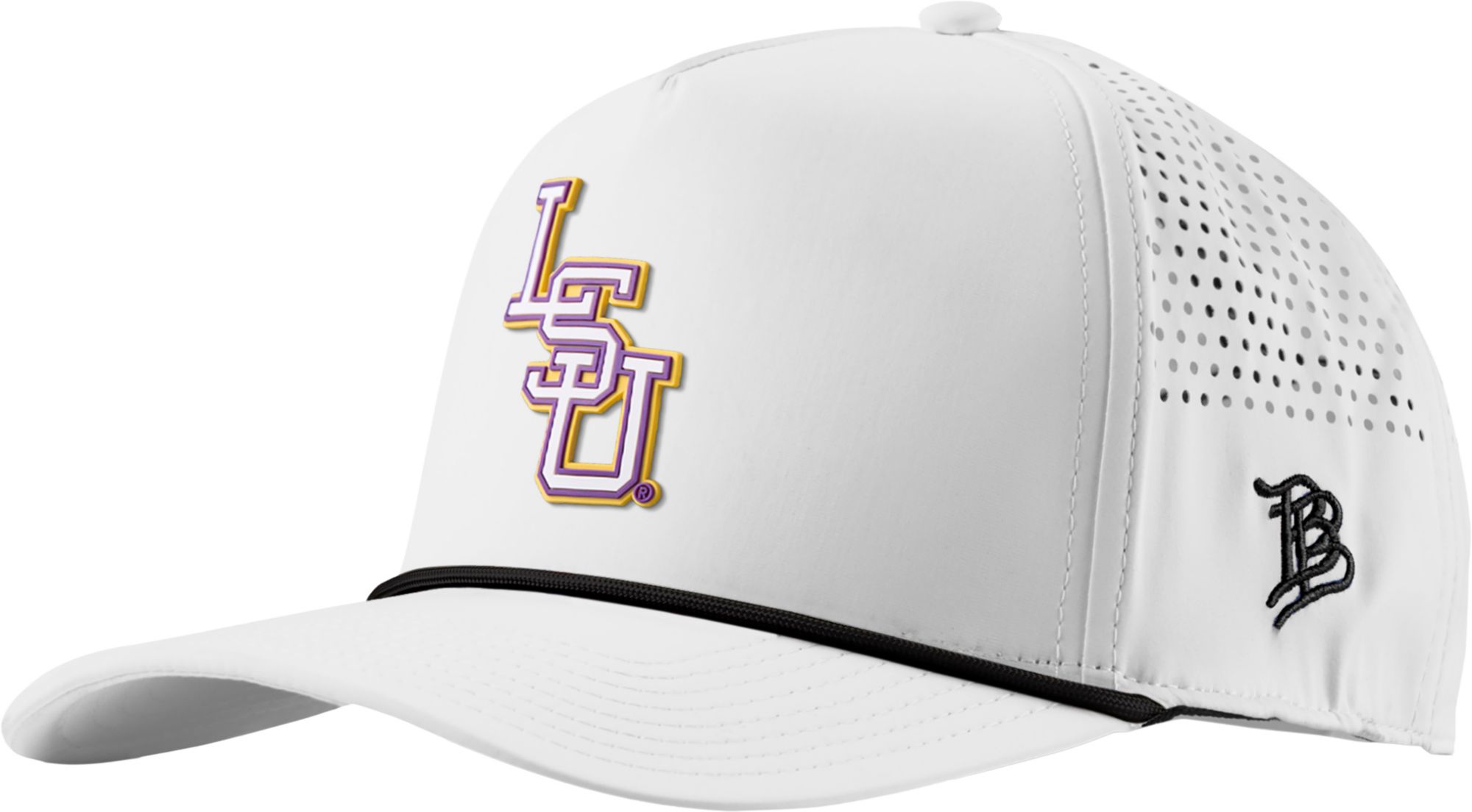 Branded Bills Adult LSU Tigers White Five Panel Rope Adjustable